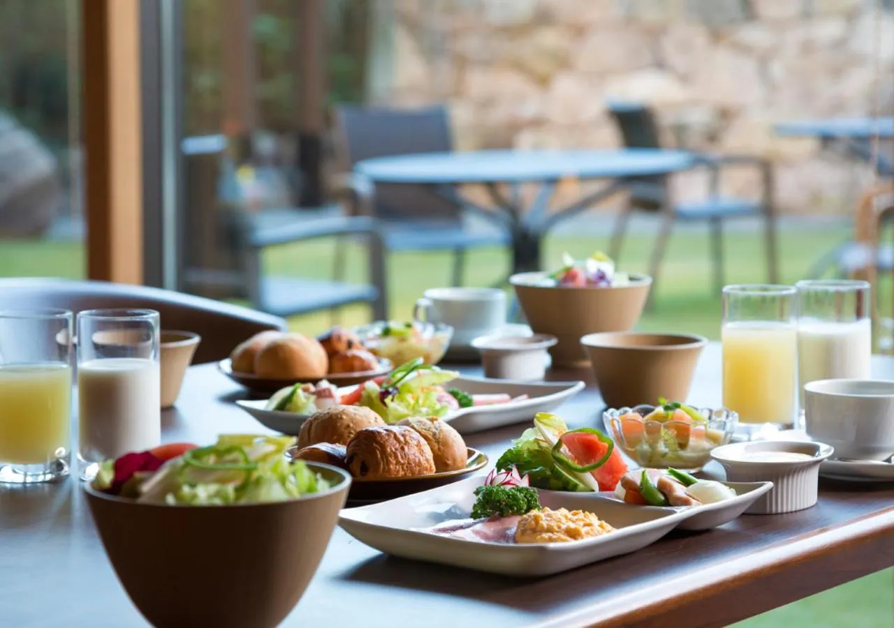 Buffet breakfast in The Shiroyama Terrace Tsuyama Villa