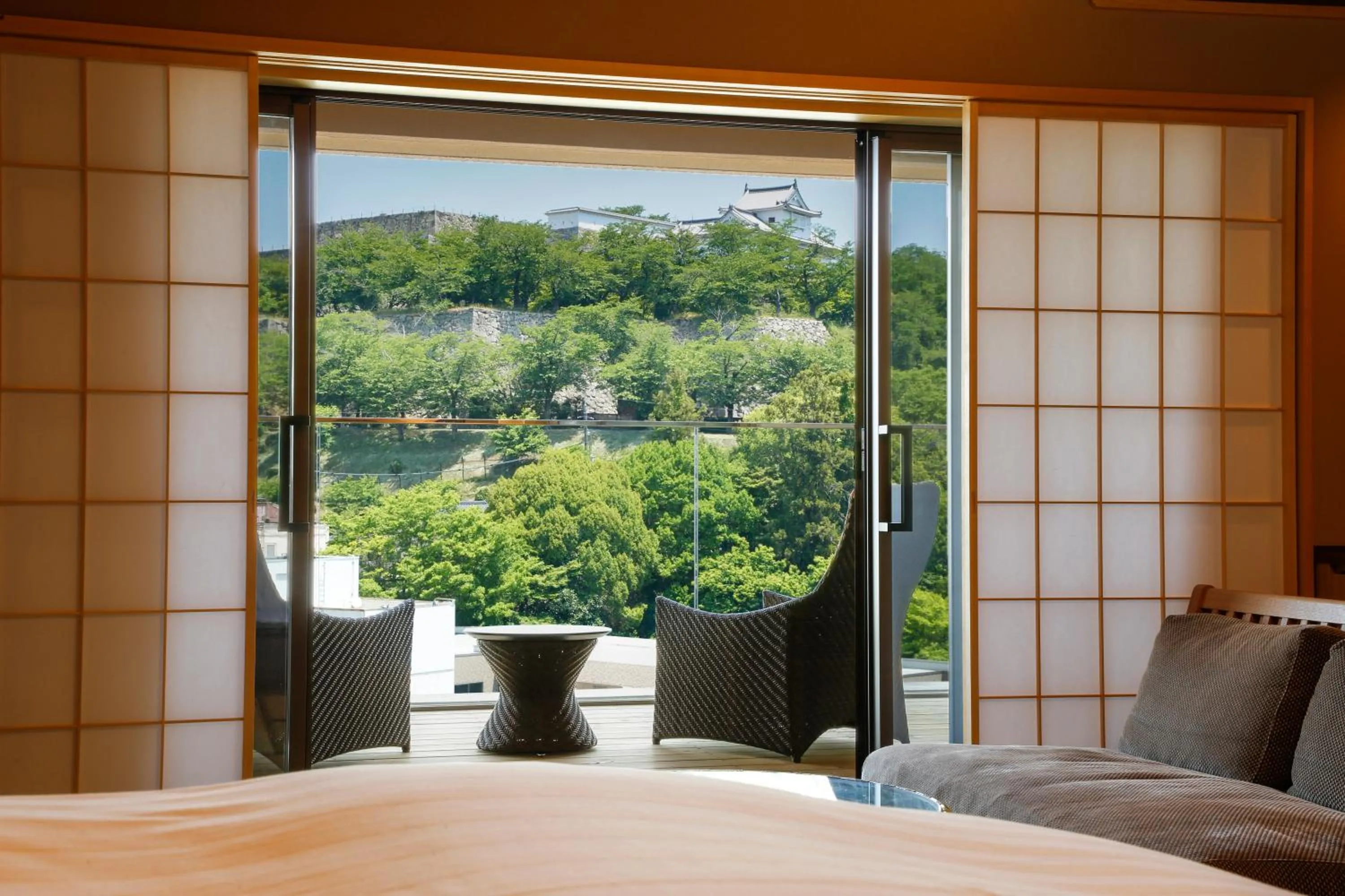 Photo of the whole room, Bed in The Shiroyama Terrace Tsuyama Villa