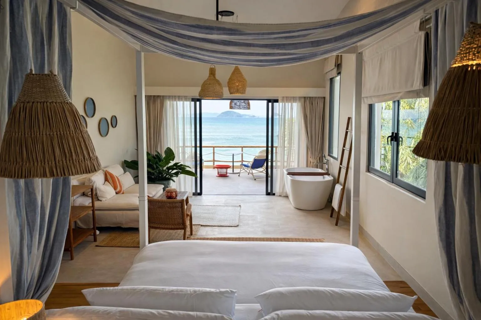 Bedroom in Baan Jai Dee Beach Front Hotel