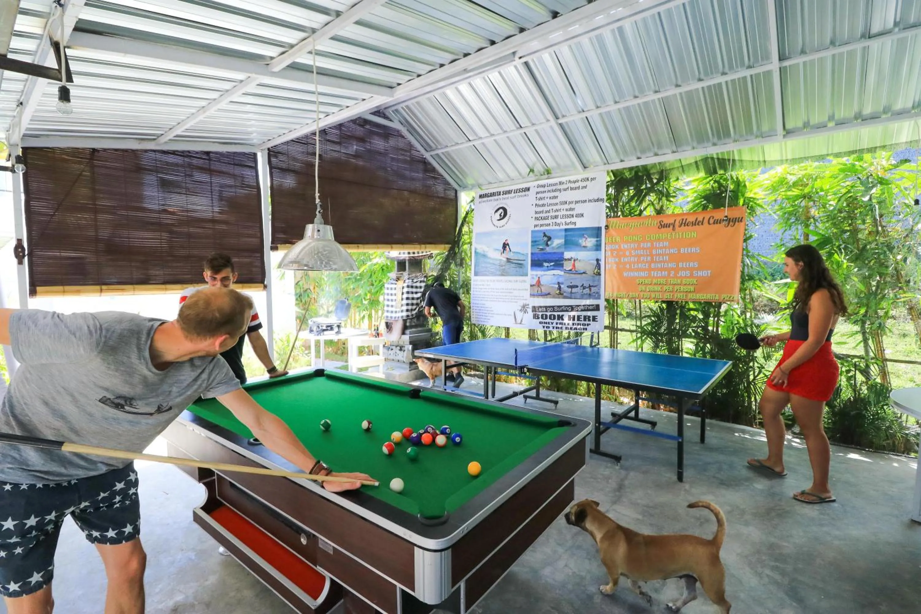 Game Room in Margarita Surf Hostel Canggu