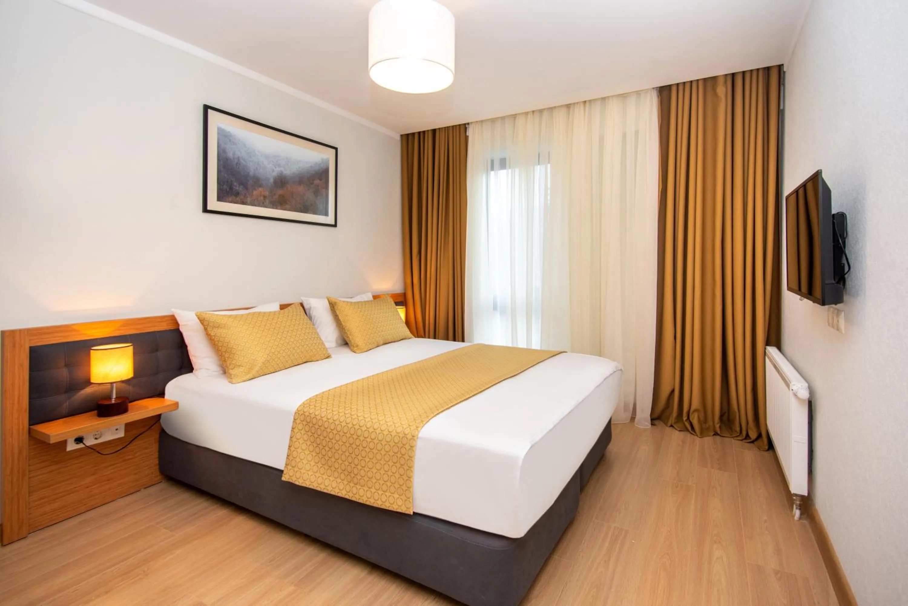 Bed in Orbi Palace Hotel Official