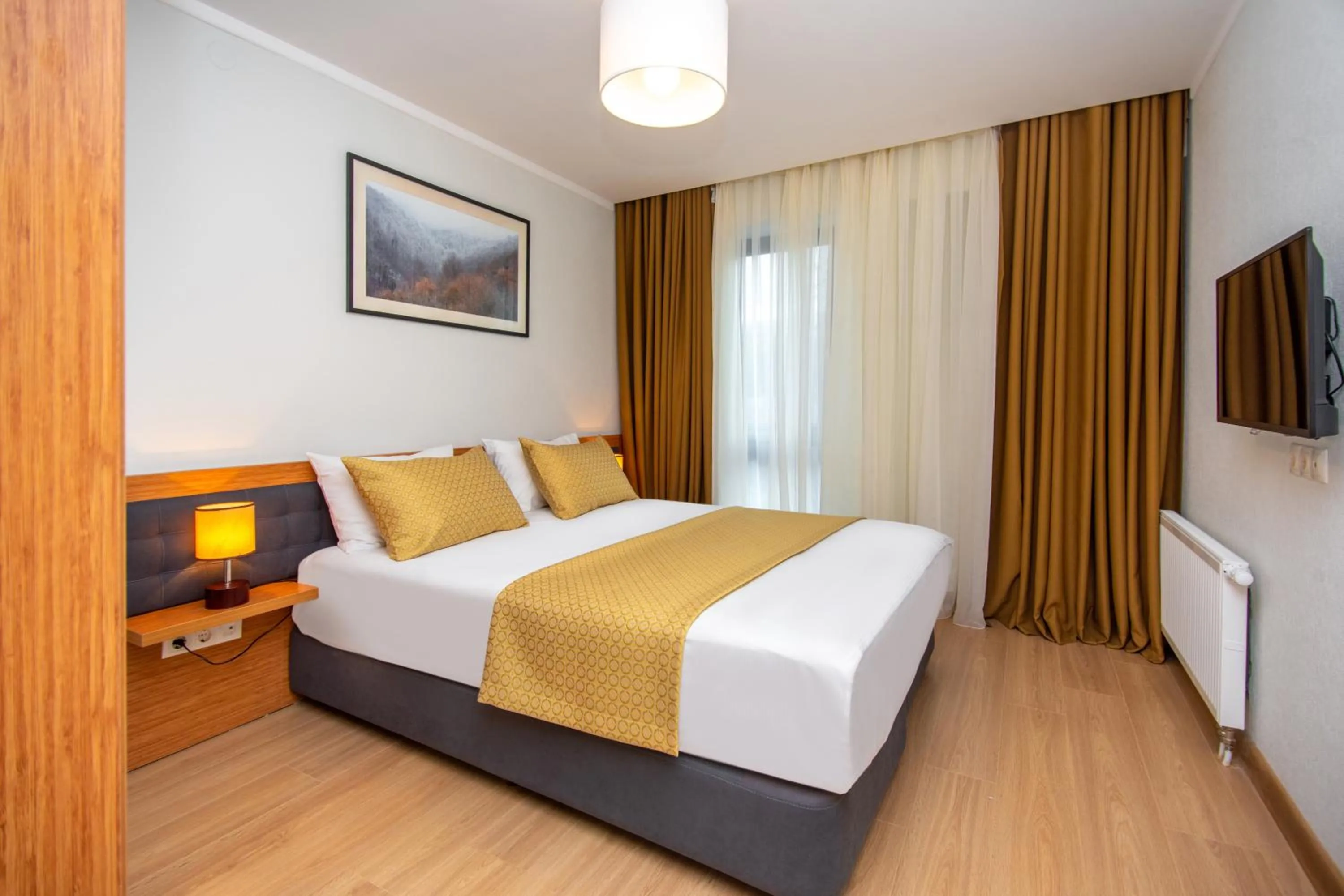 Bed in Orbi Palace Hotel Official