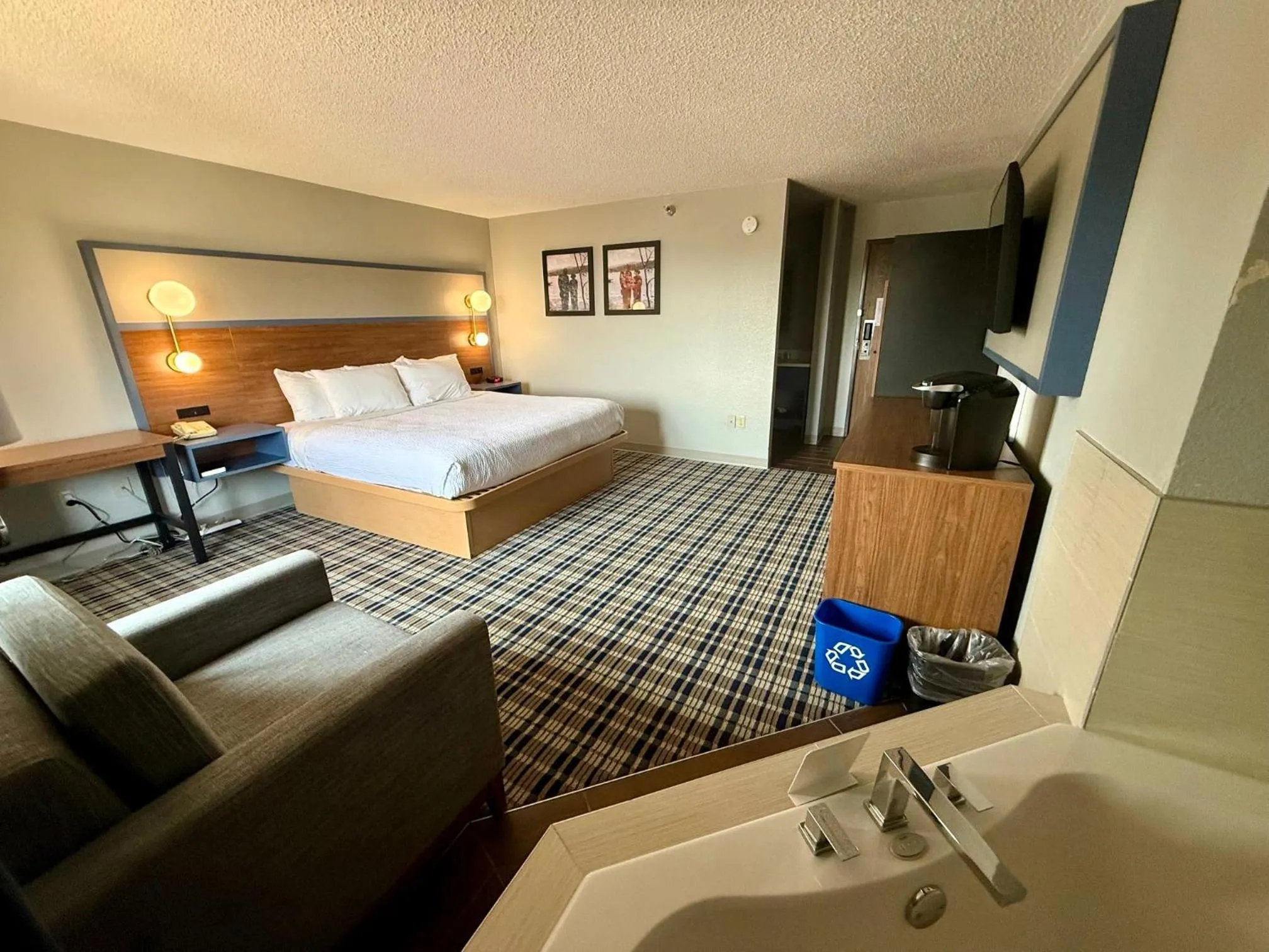 Bed in AmericInn by Wyndham Tofte Near Lake Superior