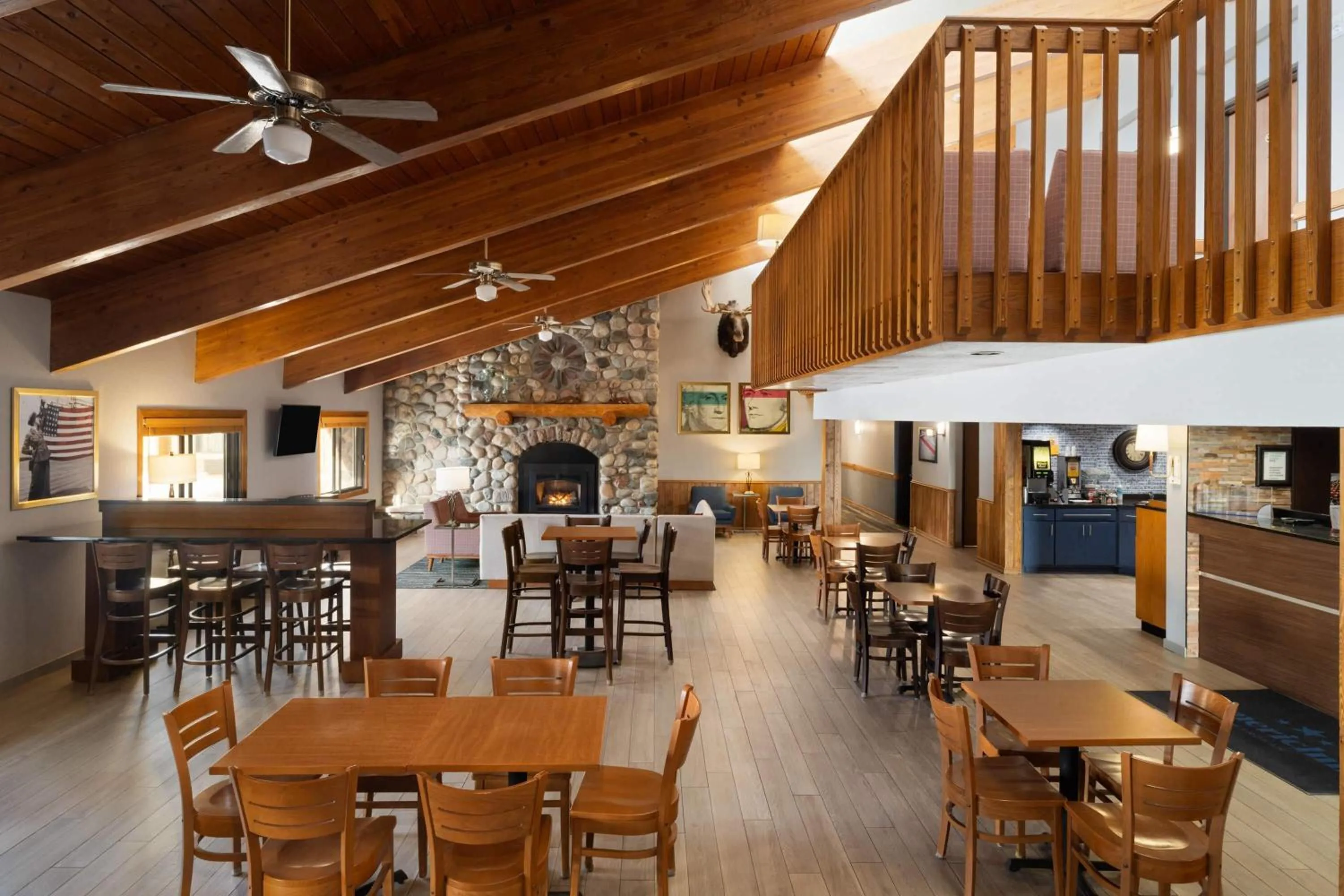 Lobby or reception in AmericInn by Wyndham Tofte Near Lake Superior