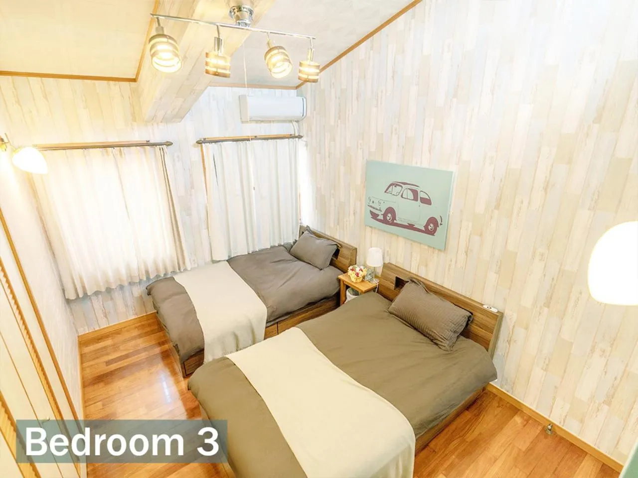 Bedroom, Bed in Terrace House Tsubokawa