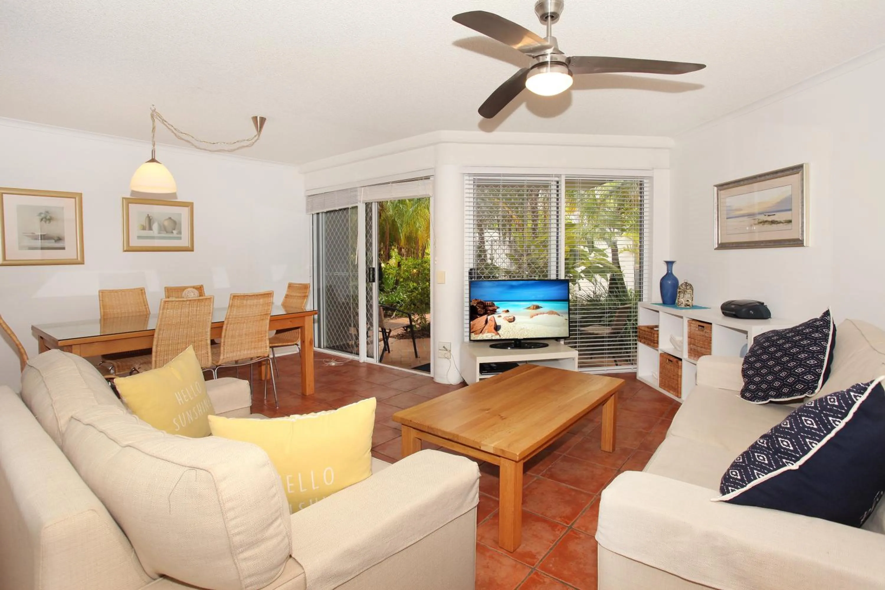 Living room in Dockside Apartments Mooloolaba