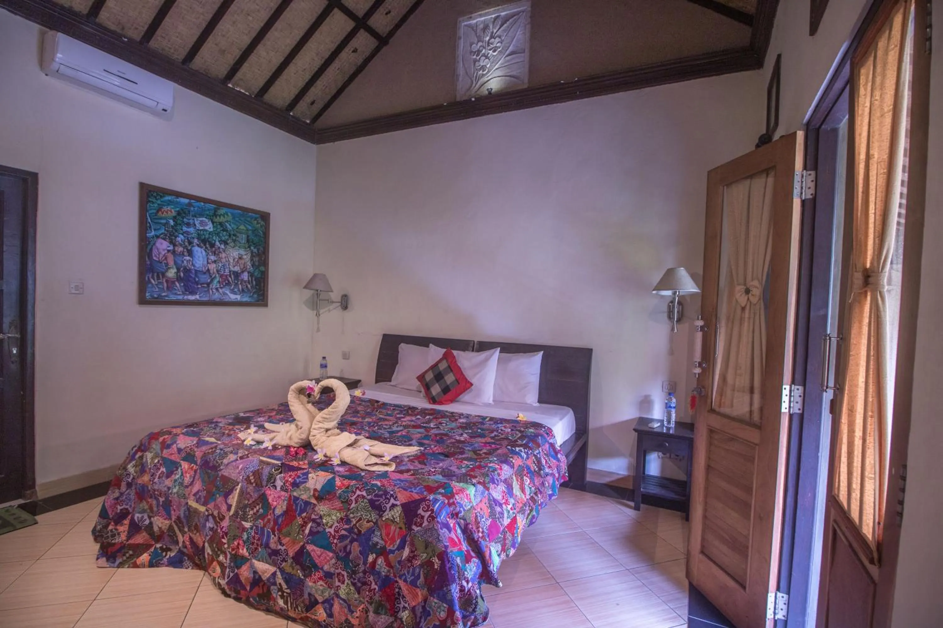 Bed in Trijaya Guest House Pemuteran