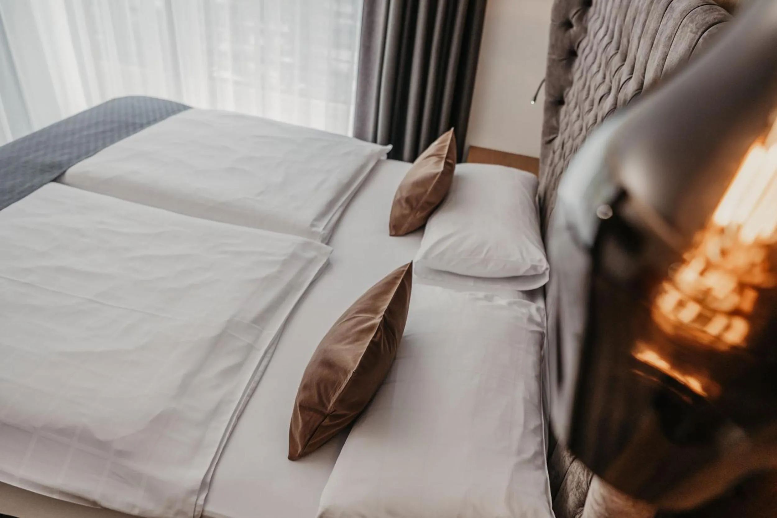 Bed in Freina Mountain Lifestyle Hotel