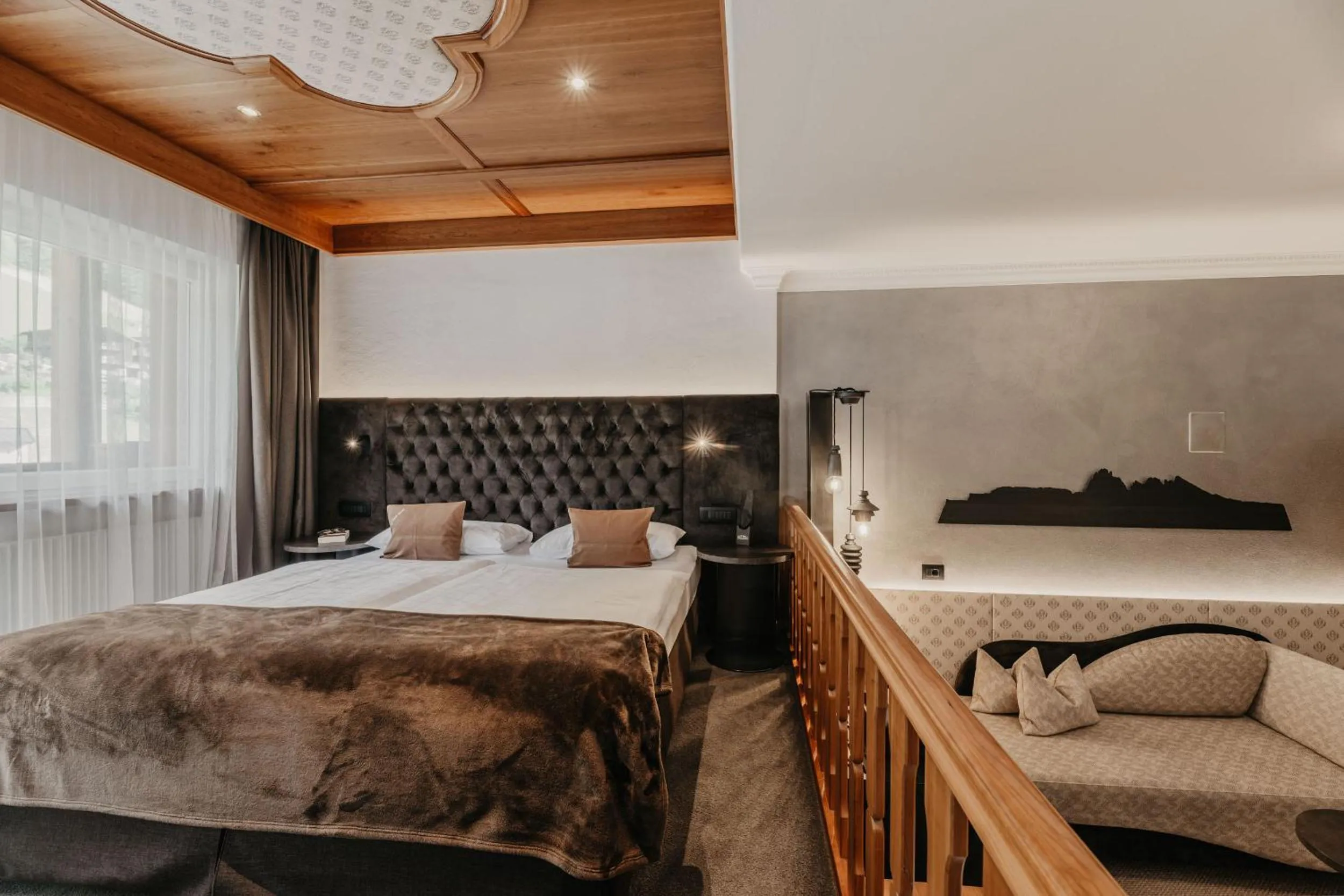 Bed in Freina Mountain Lifestyle Hotel