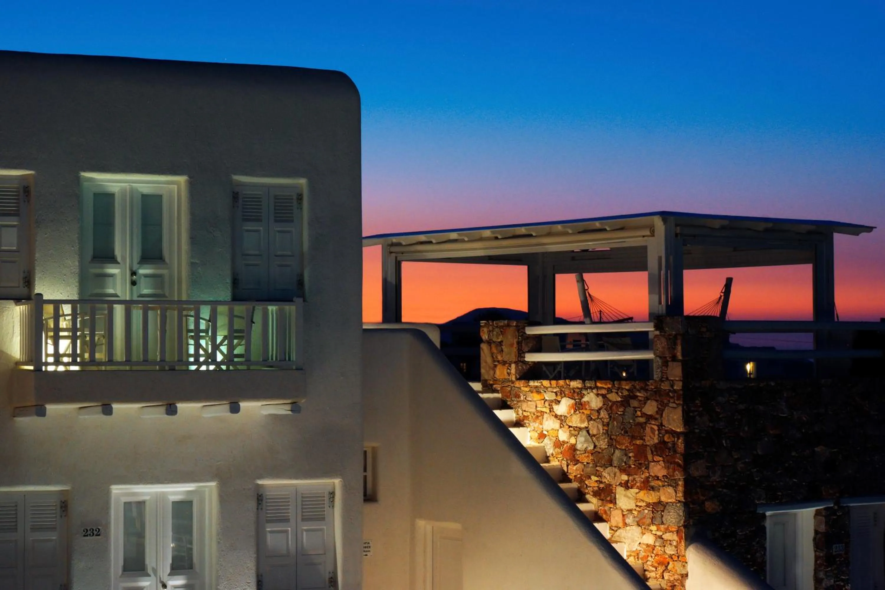 Patio in Aspalathras White Hotel