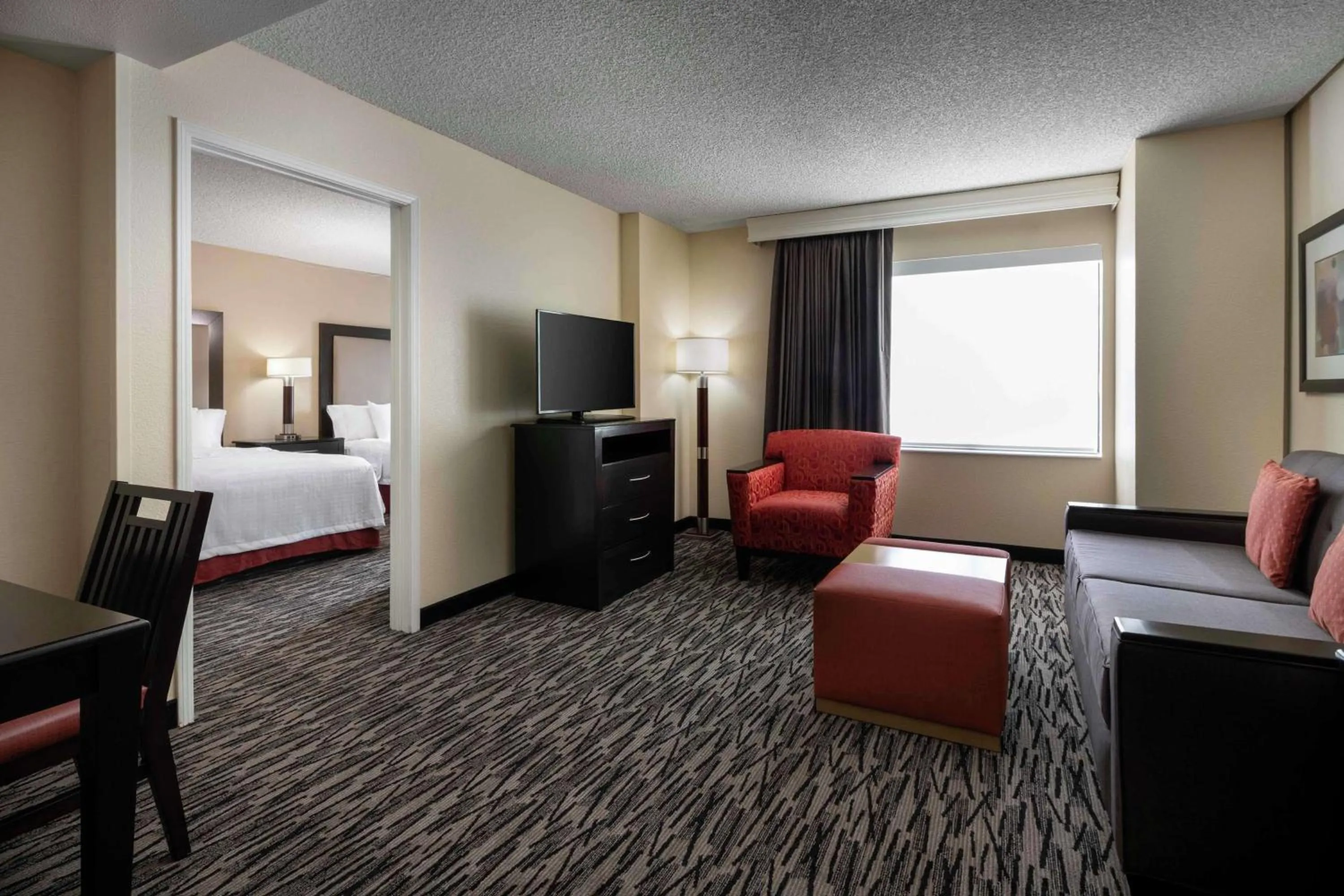 Living room, Bed in Homewood Suites by Hilton-Anaheim