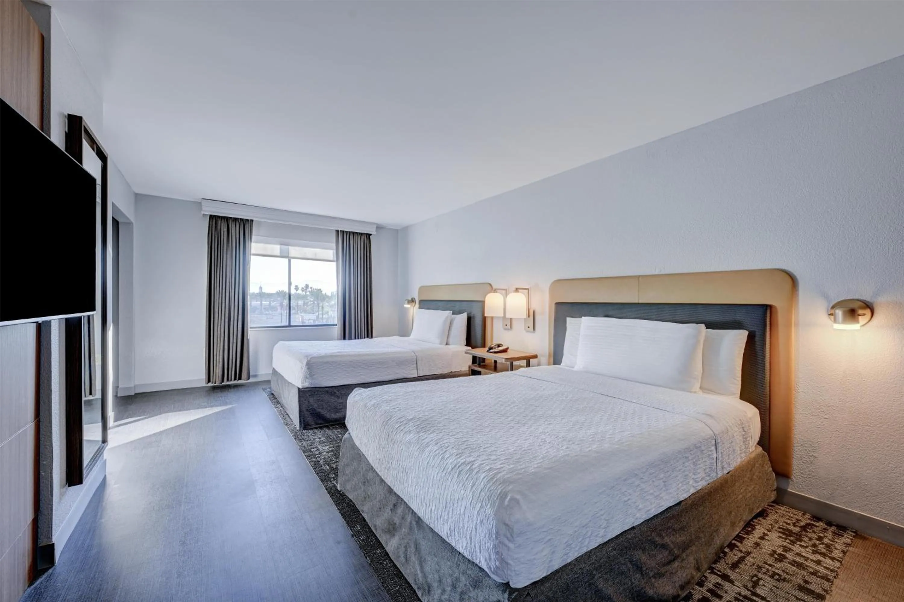 Bed in Homewood Suites by Hilton-Anaheim