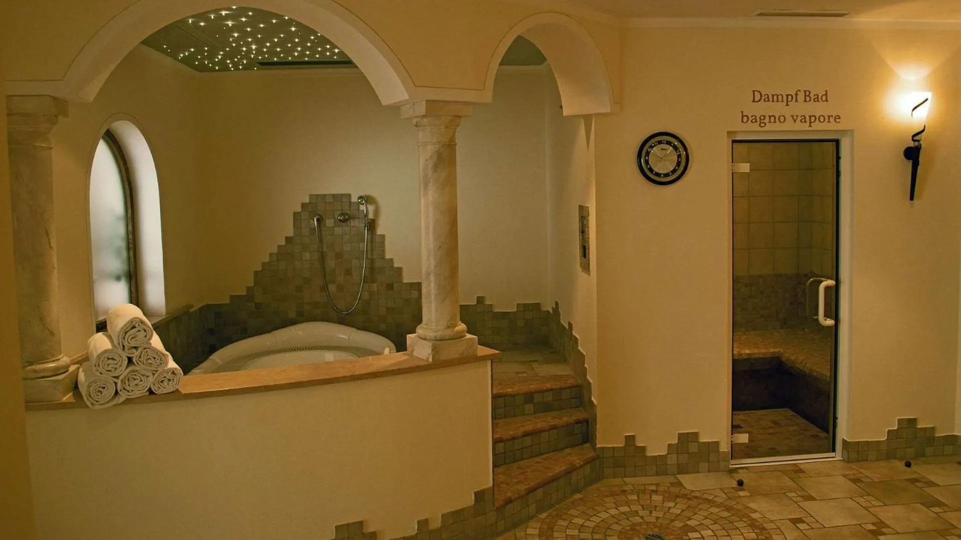 Steam room in Hotel Trenker