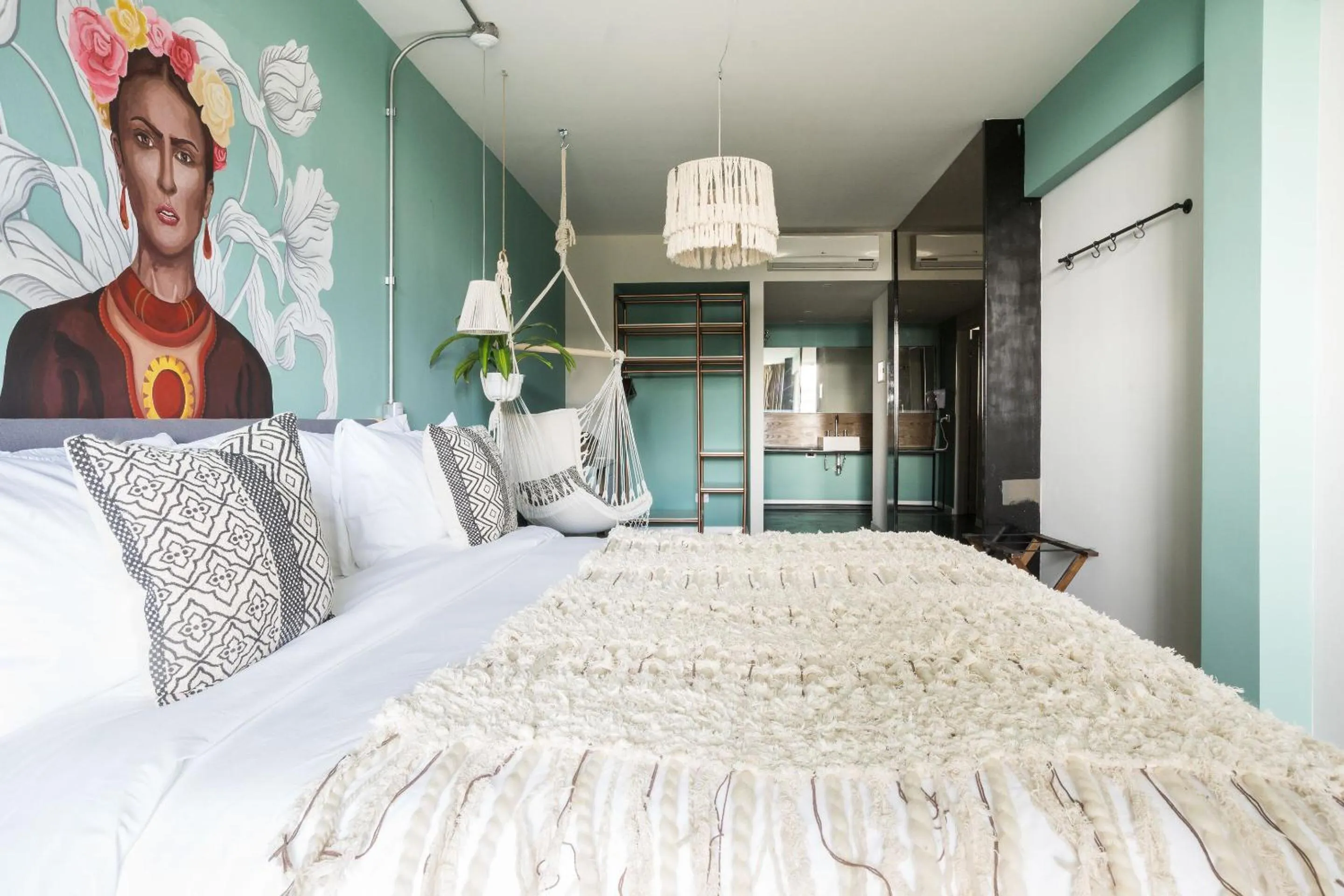 Bed in Socialtel Palermo