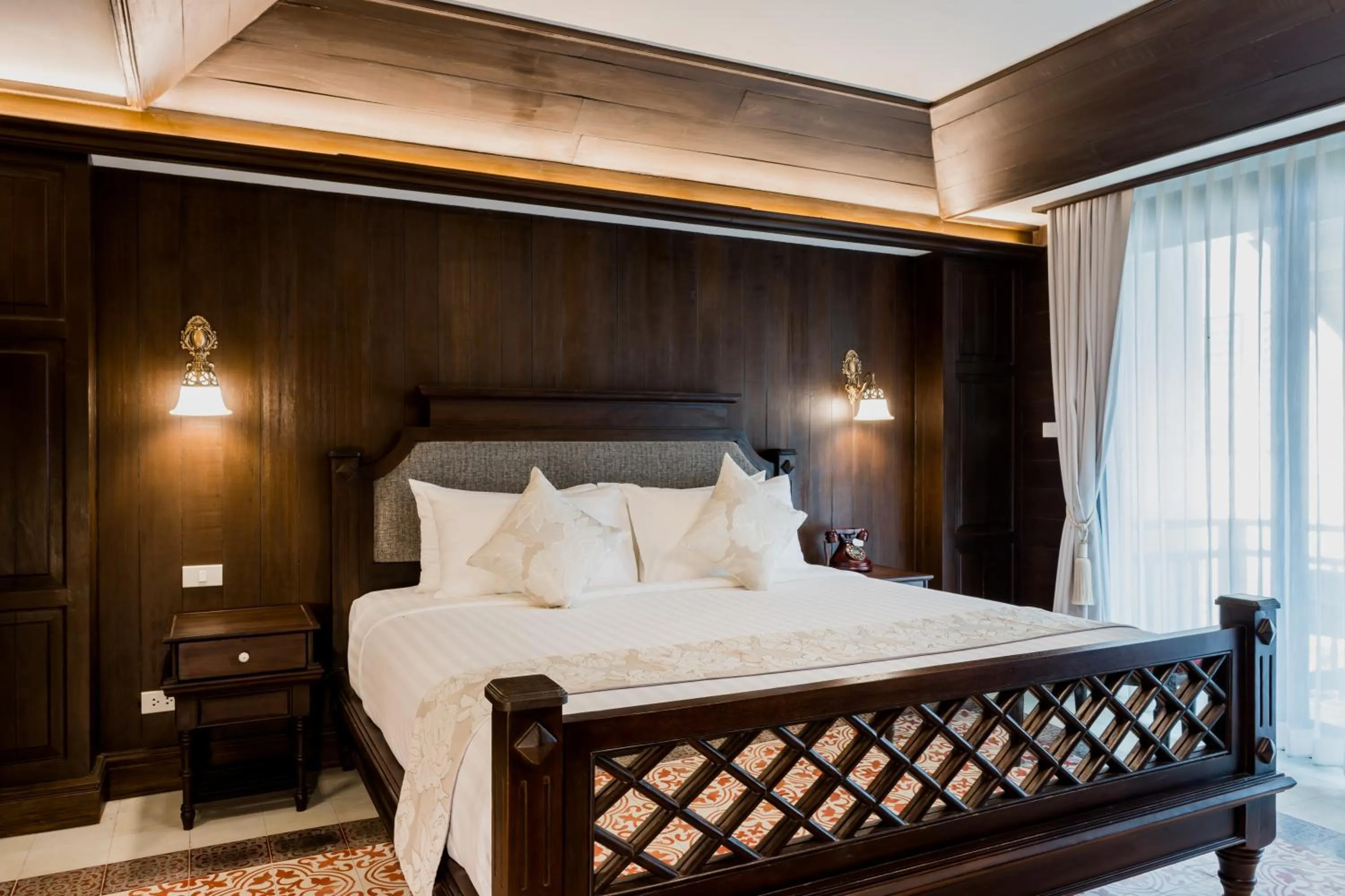 Decorative detail in Nampiangdin Boutique Hotel