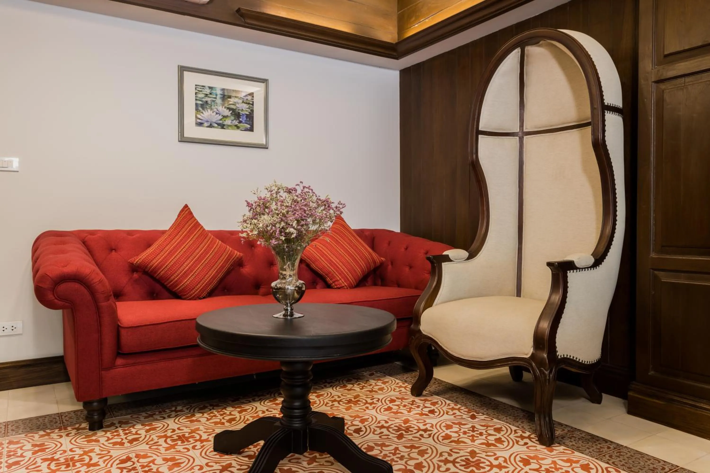 Decorative detail, Seating Area in Nampiangdin Boutique Hotel