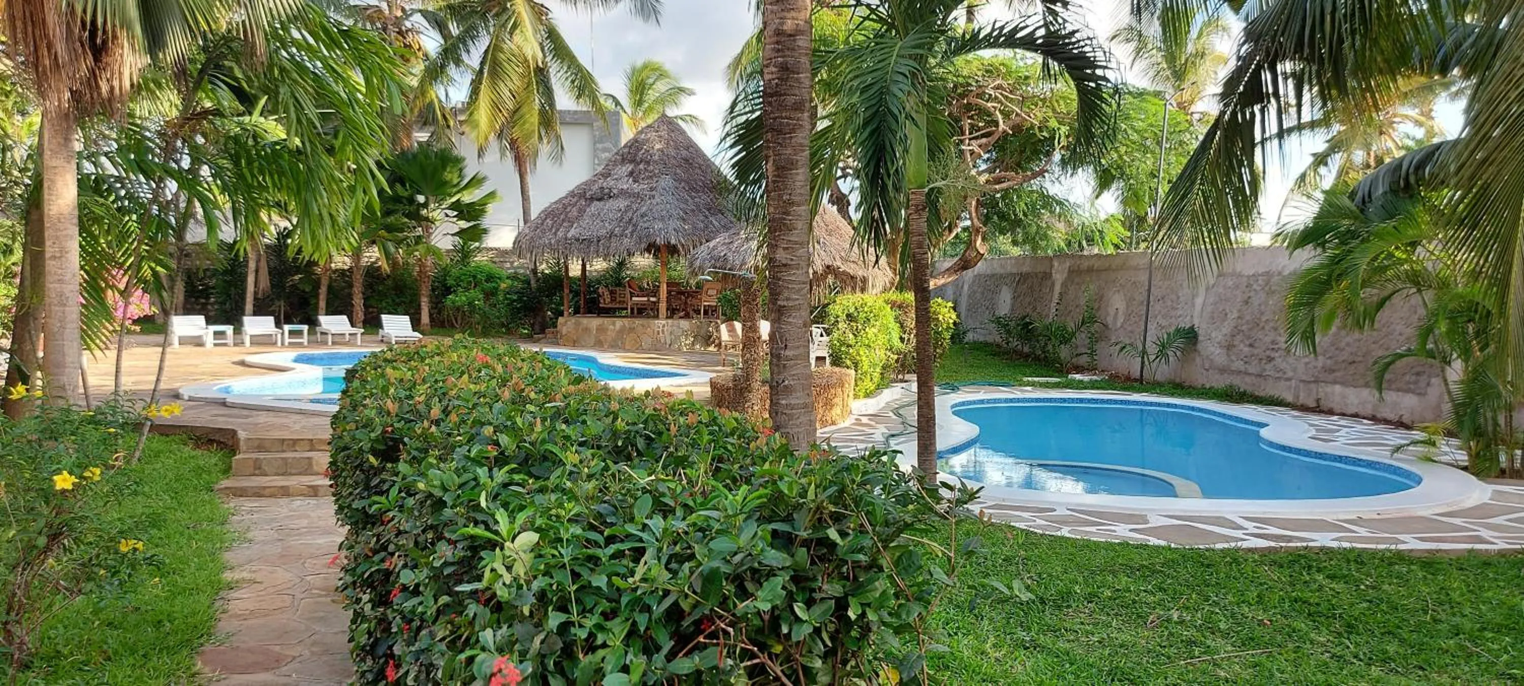 Pool view in The Villa Mela, Malindi