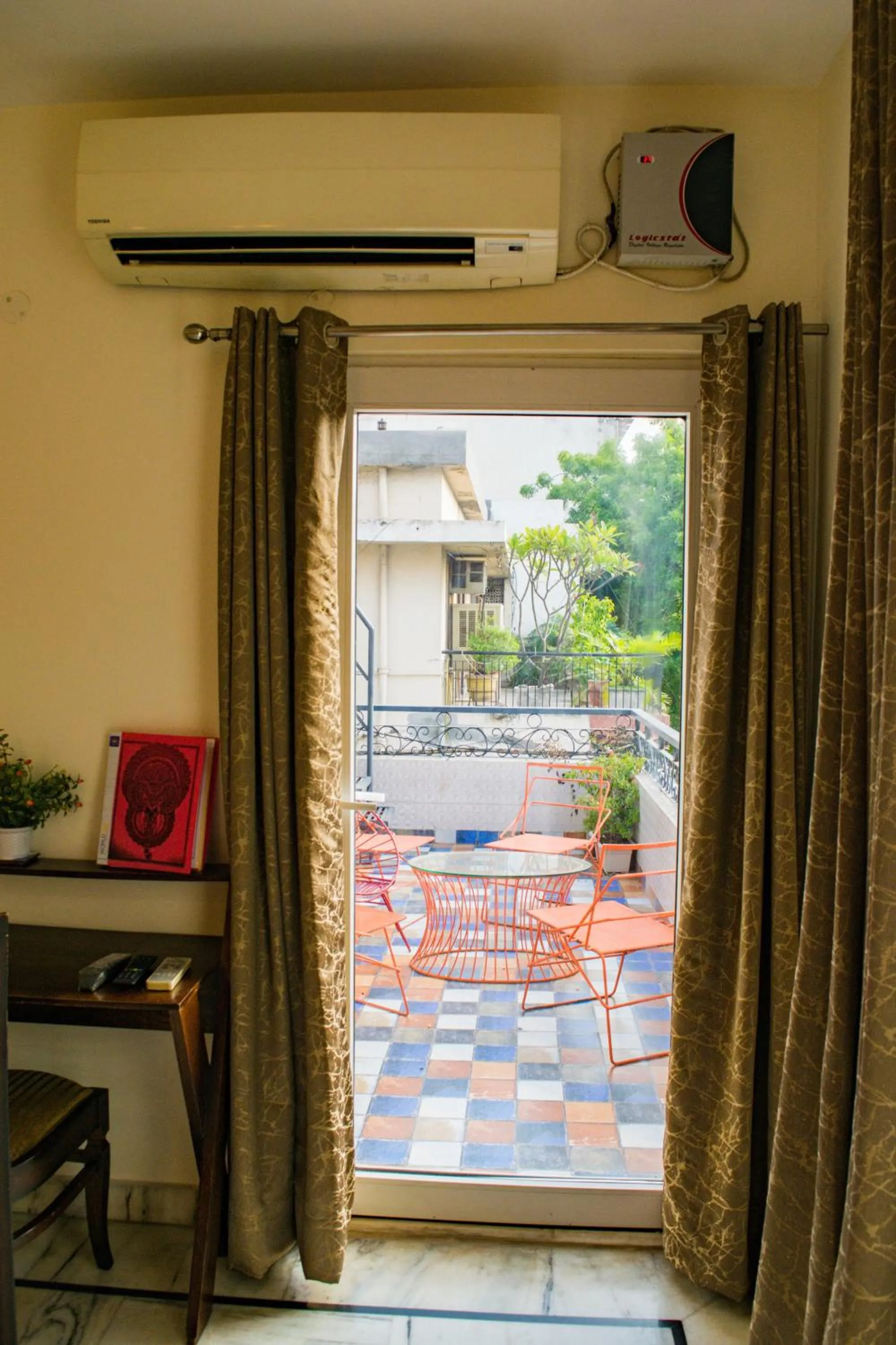 Patio in Prakash Kutir B&B