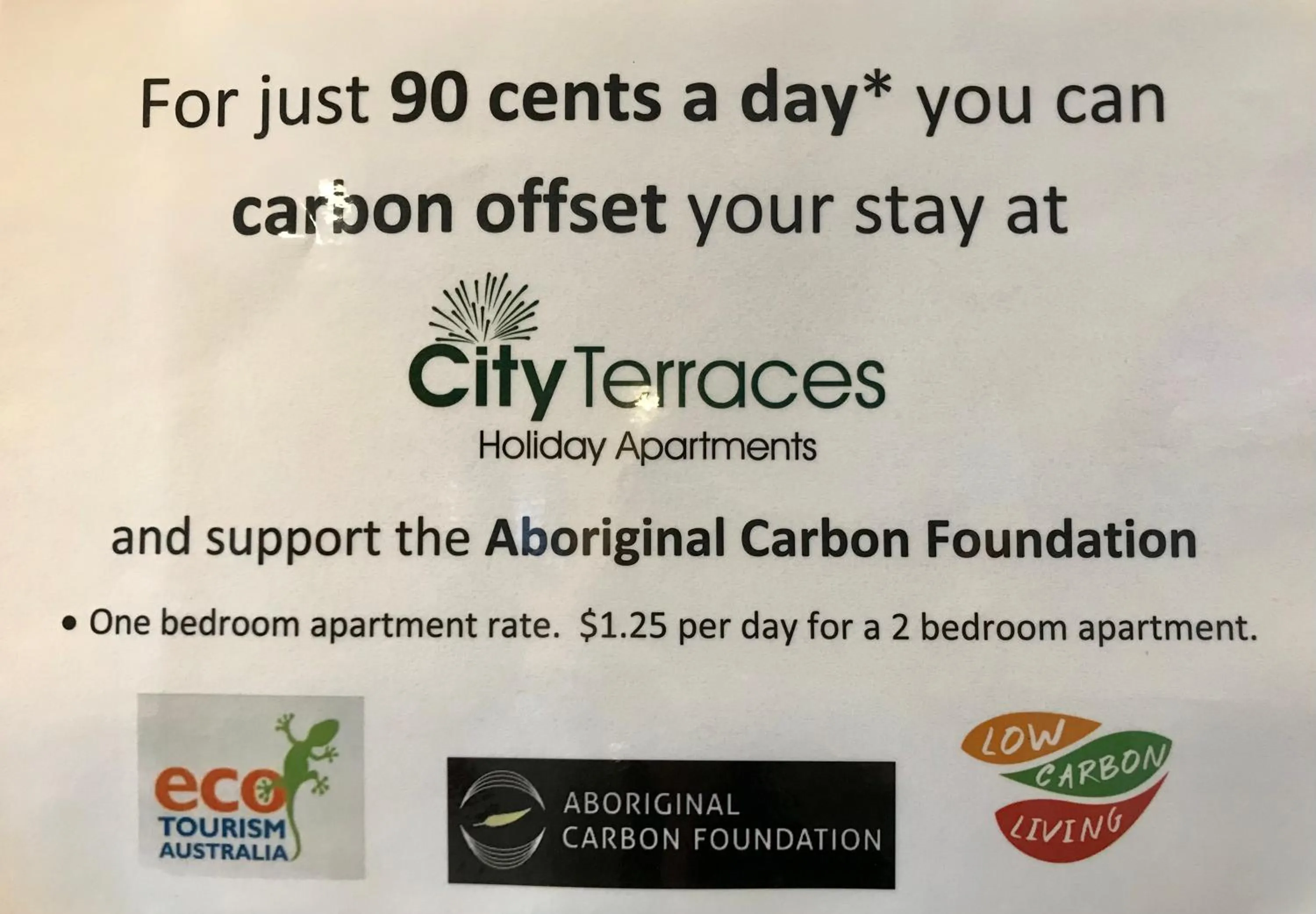 Logo/Certificate/Sign in City Terraces Cairns