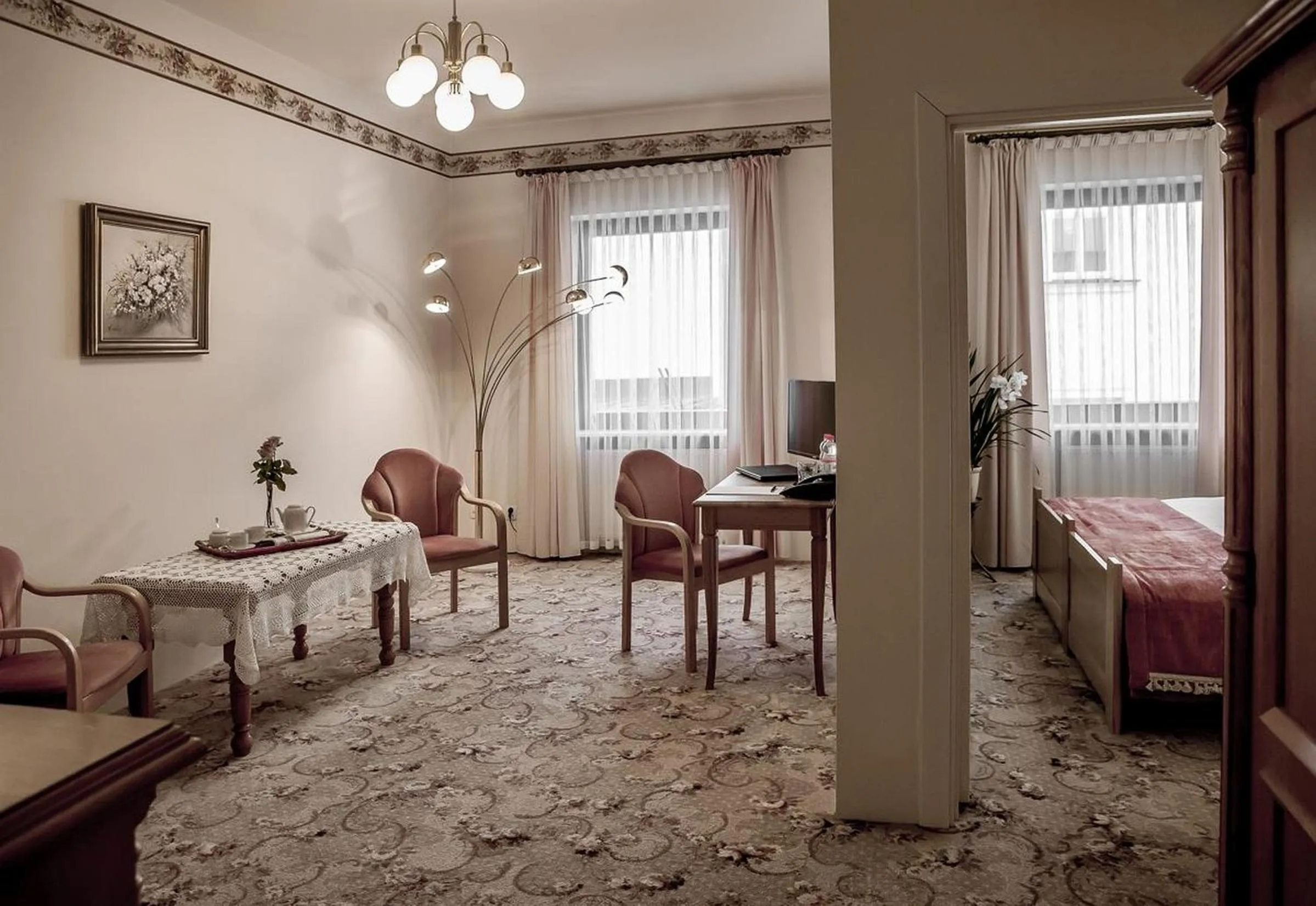 Seating area, Bed in Palazzo Adler Swarzędz