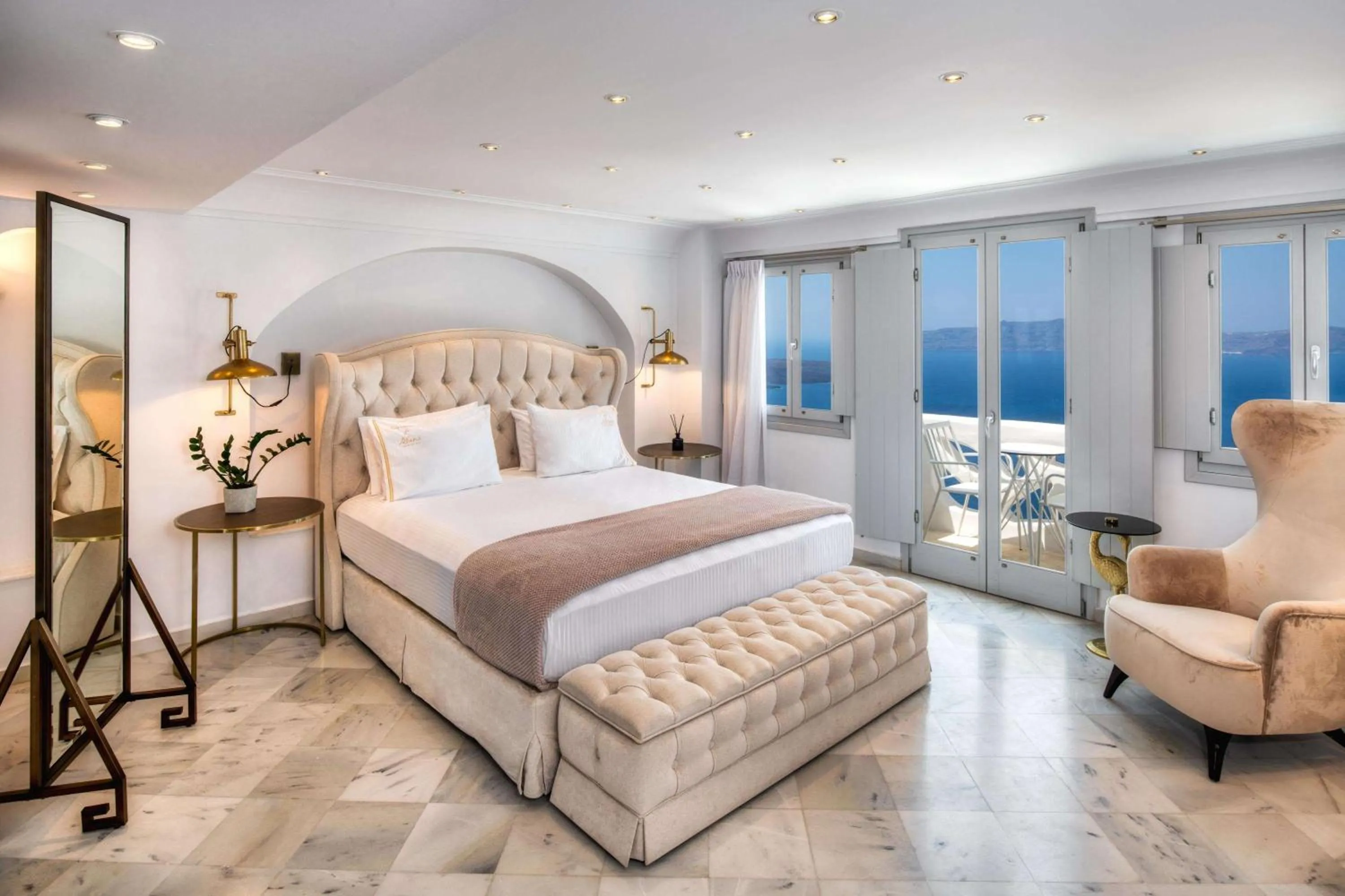 Bedroom in Athina Luxury Suites
