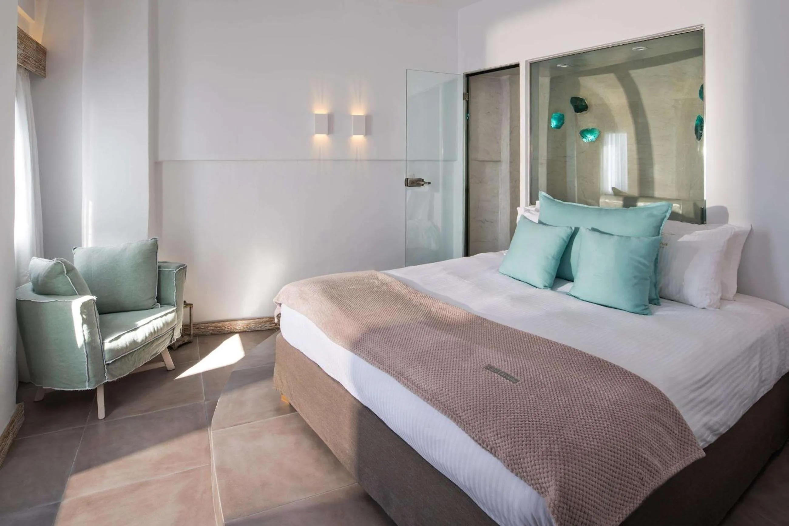 Bedroom in Athina Luxury Suites