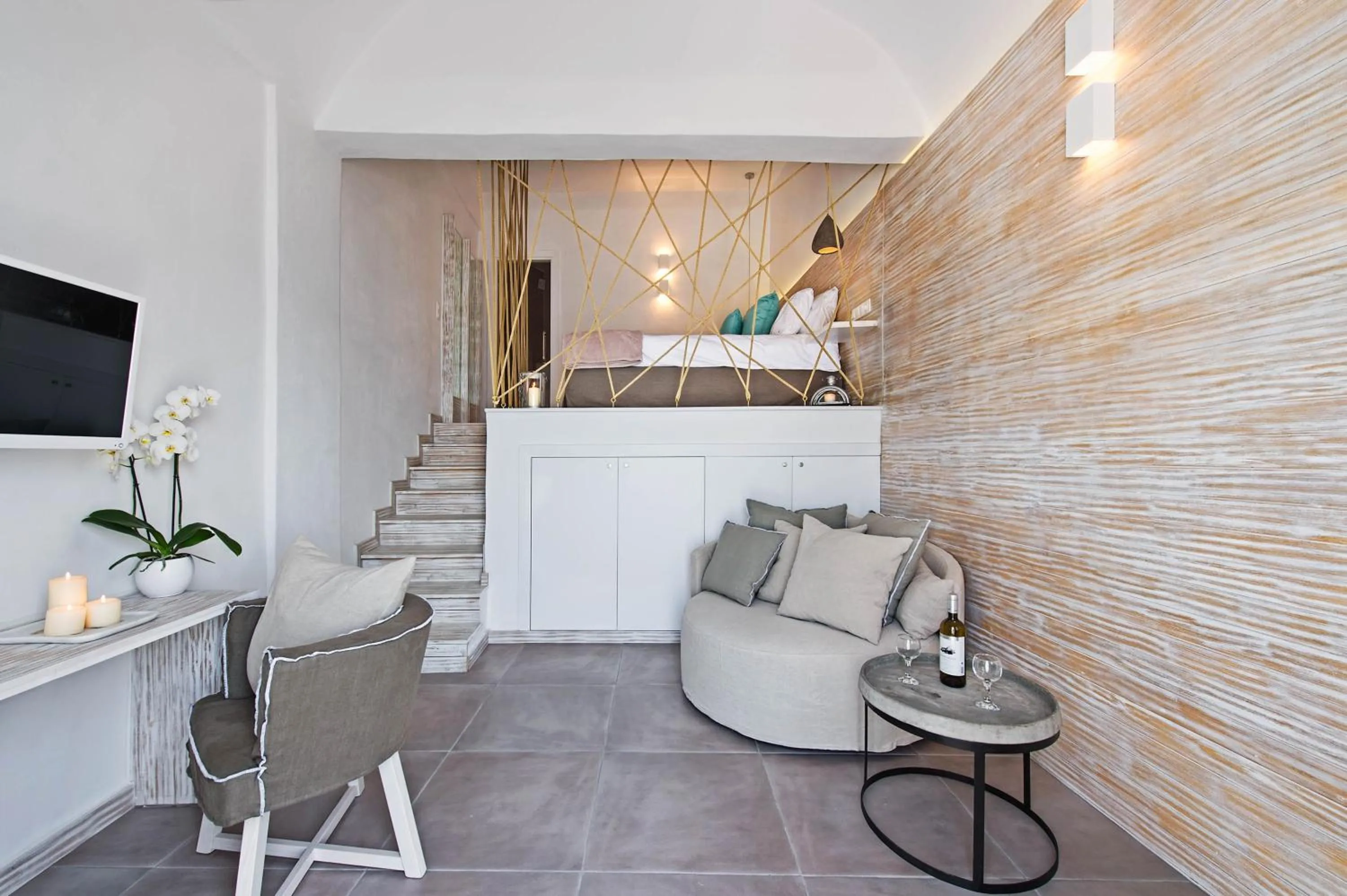 Bedroom in Athina Luxury Suites