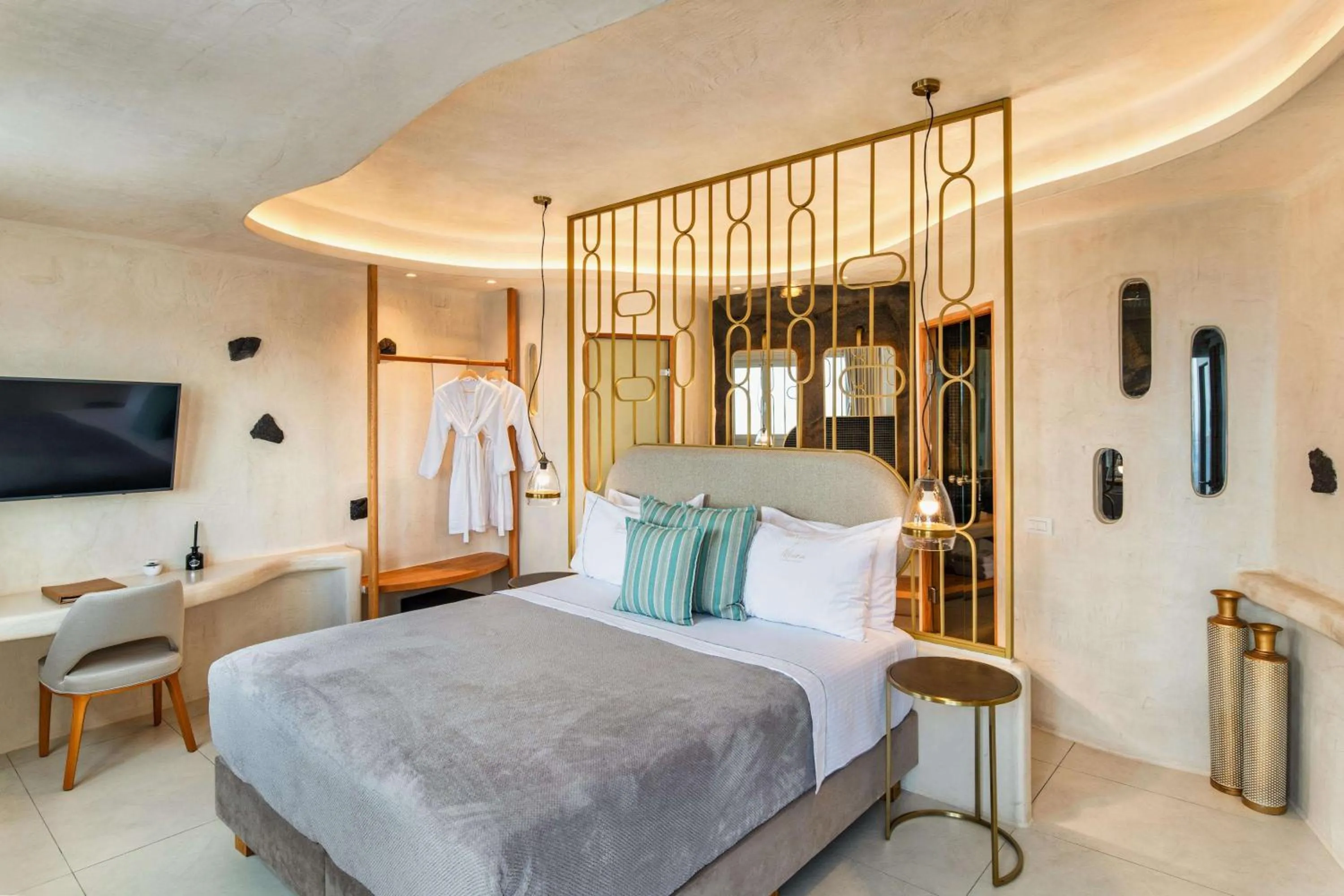 Bedroom in Athina Luxury Suites