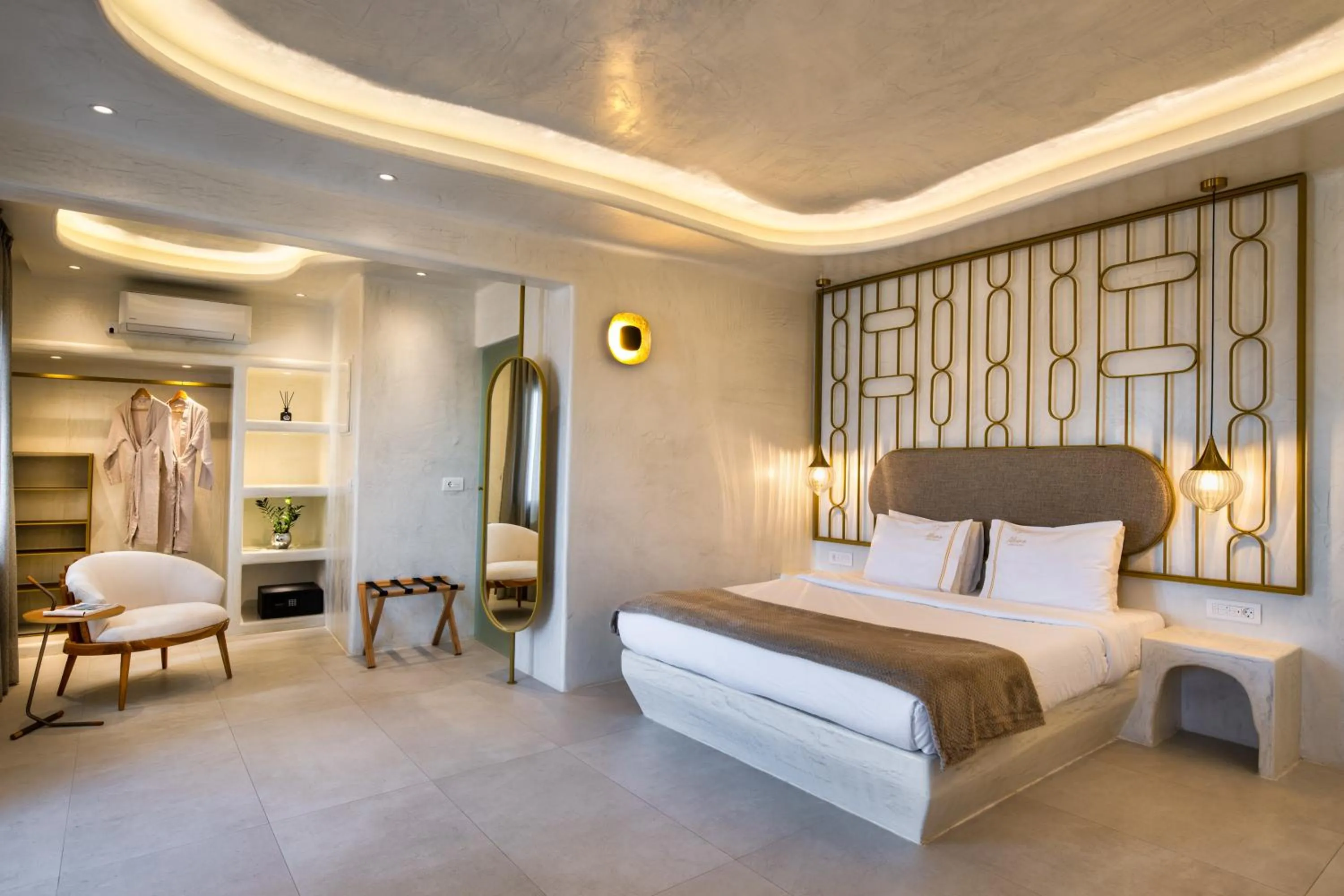 Bedroom in Athina Luxury Suites