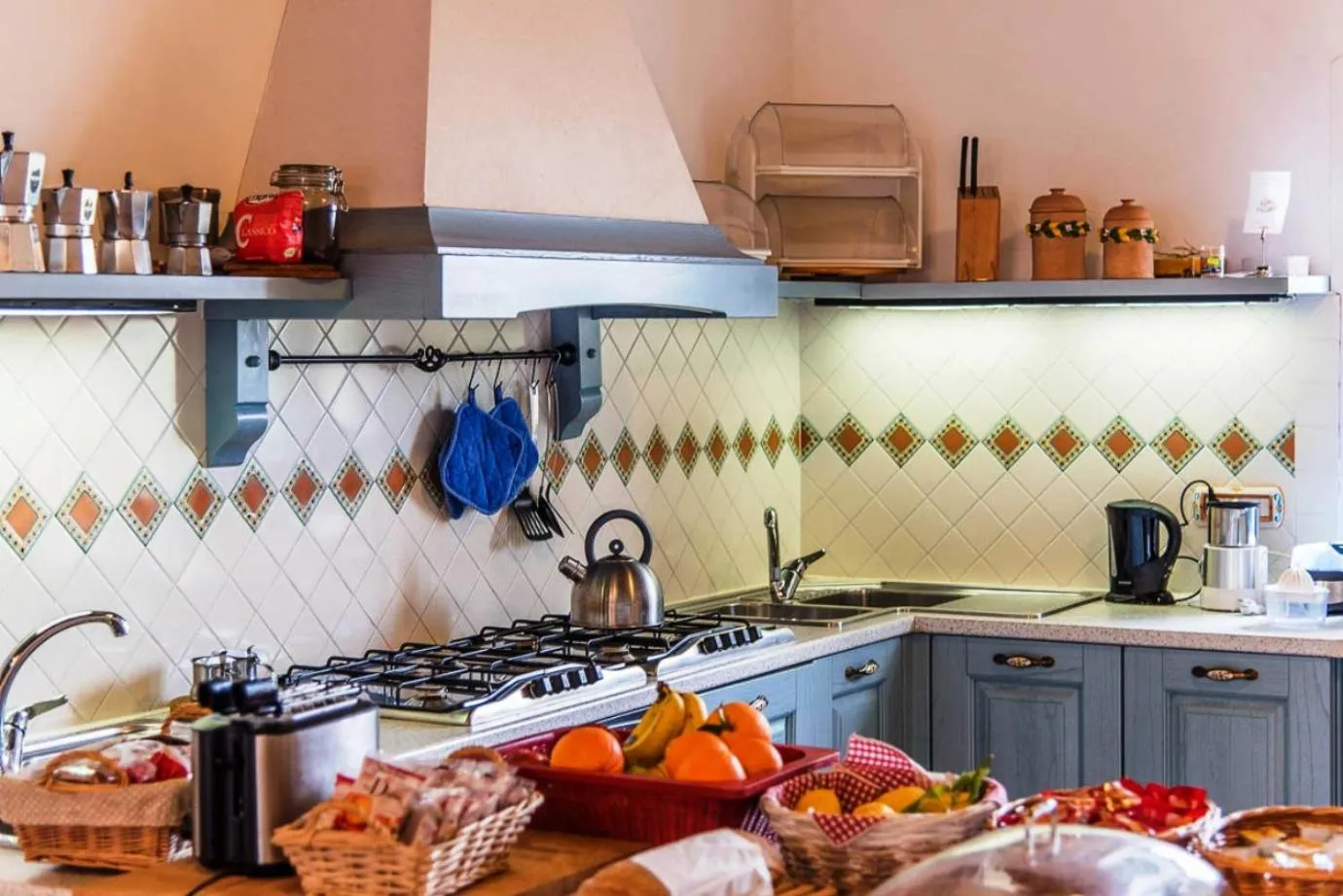 Kitchen or kitchenette in B&B Beata Solitudo