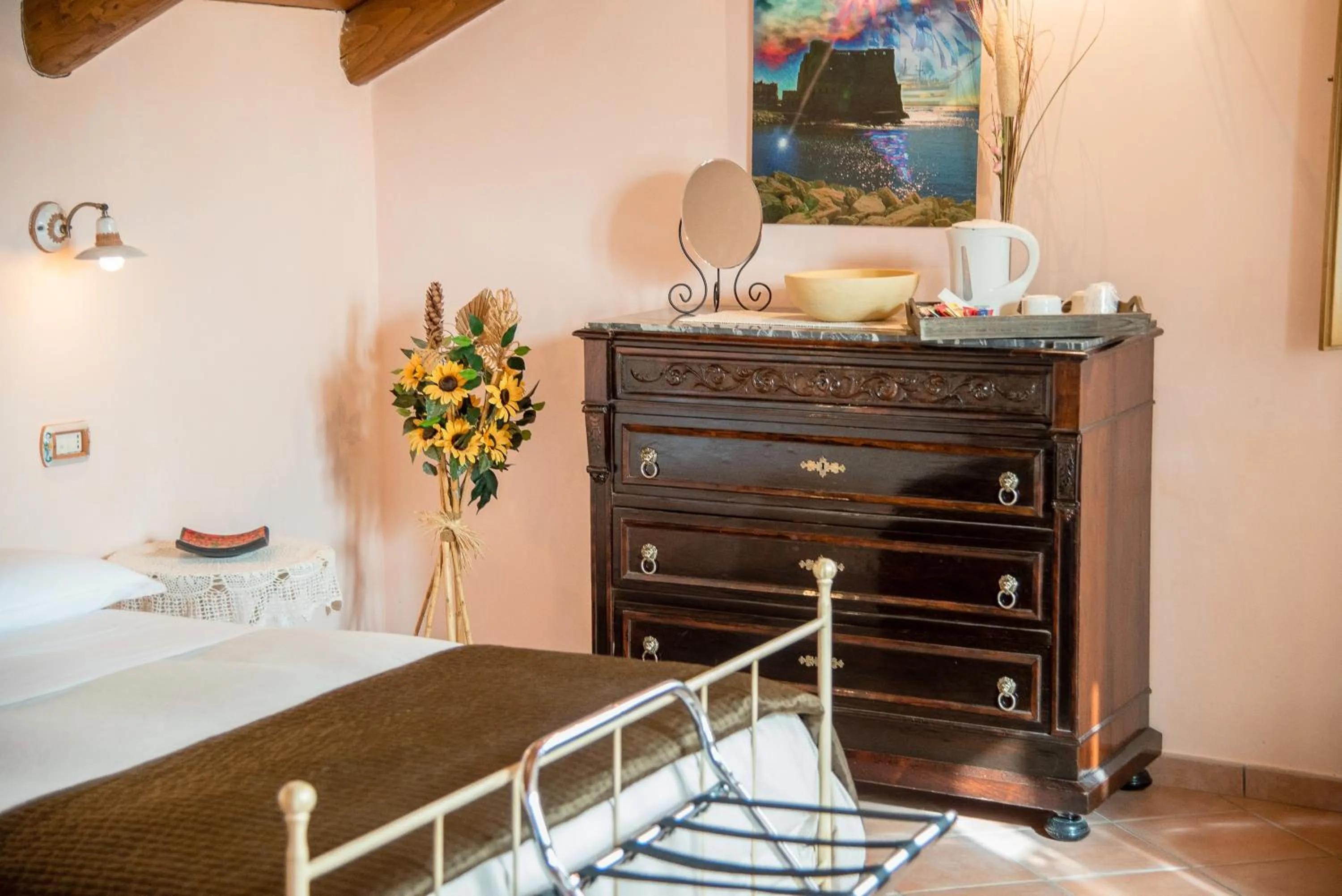 Decorative detail, Bed in B&B Beata Solitudo