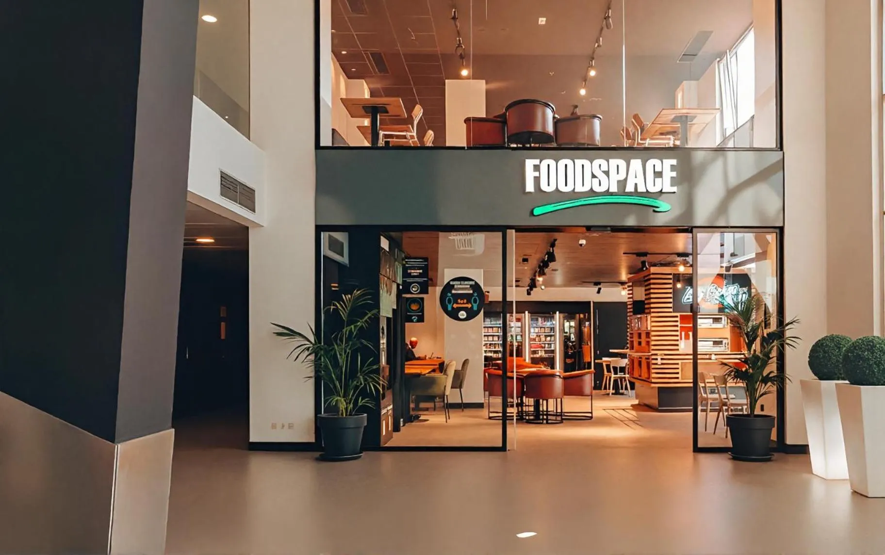 Restaurant/places to eat in Vértice Roomspace