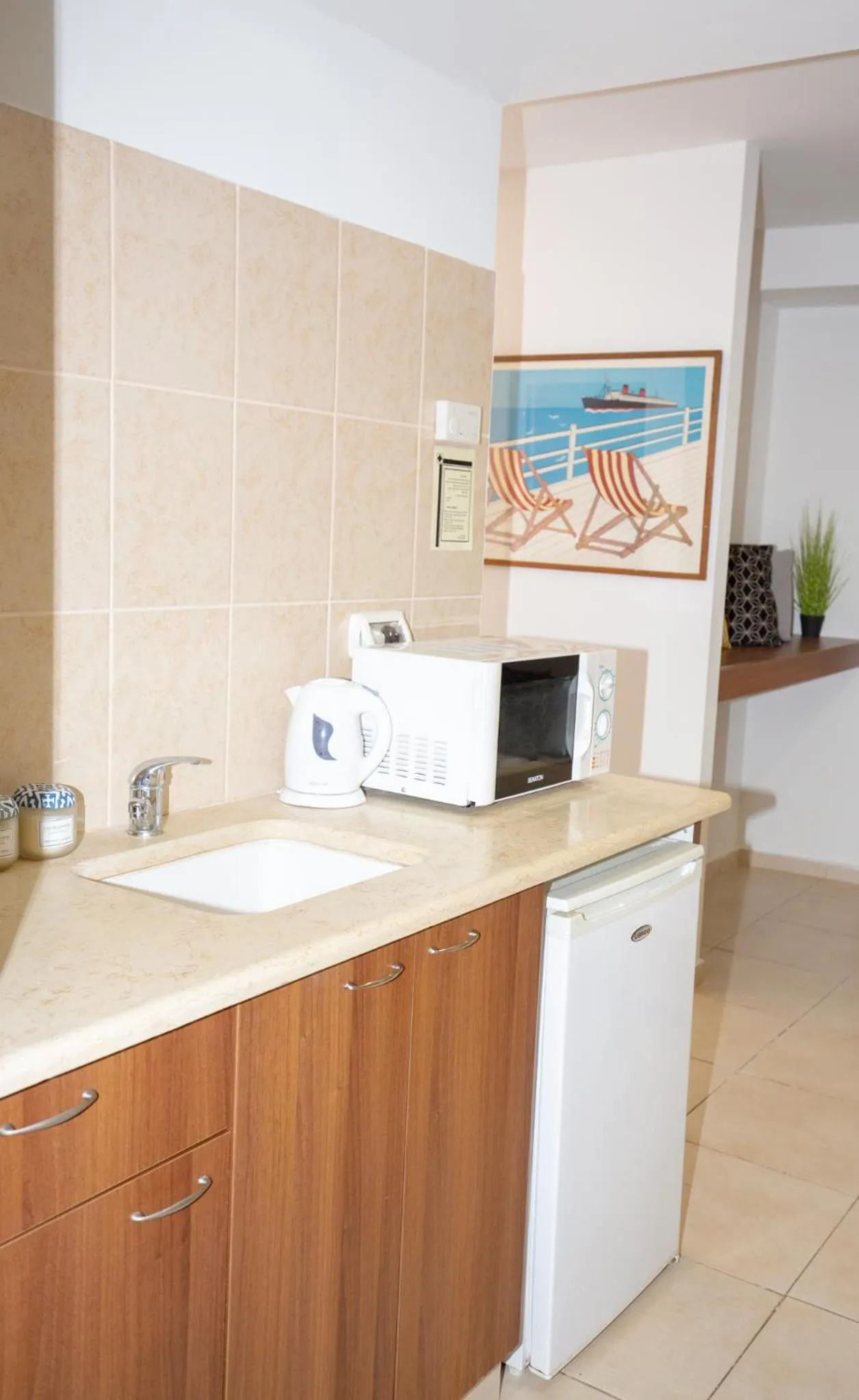 Kitchen or kitchenette in Motel Aviv