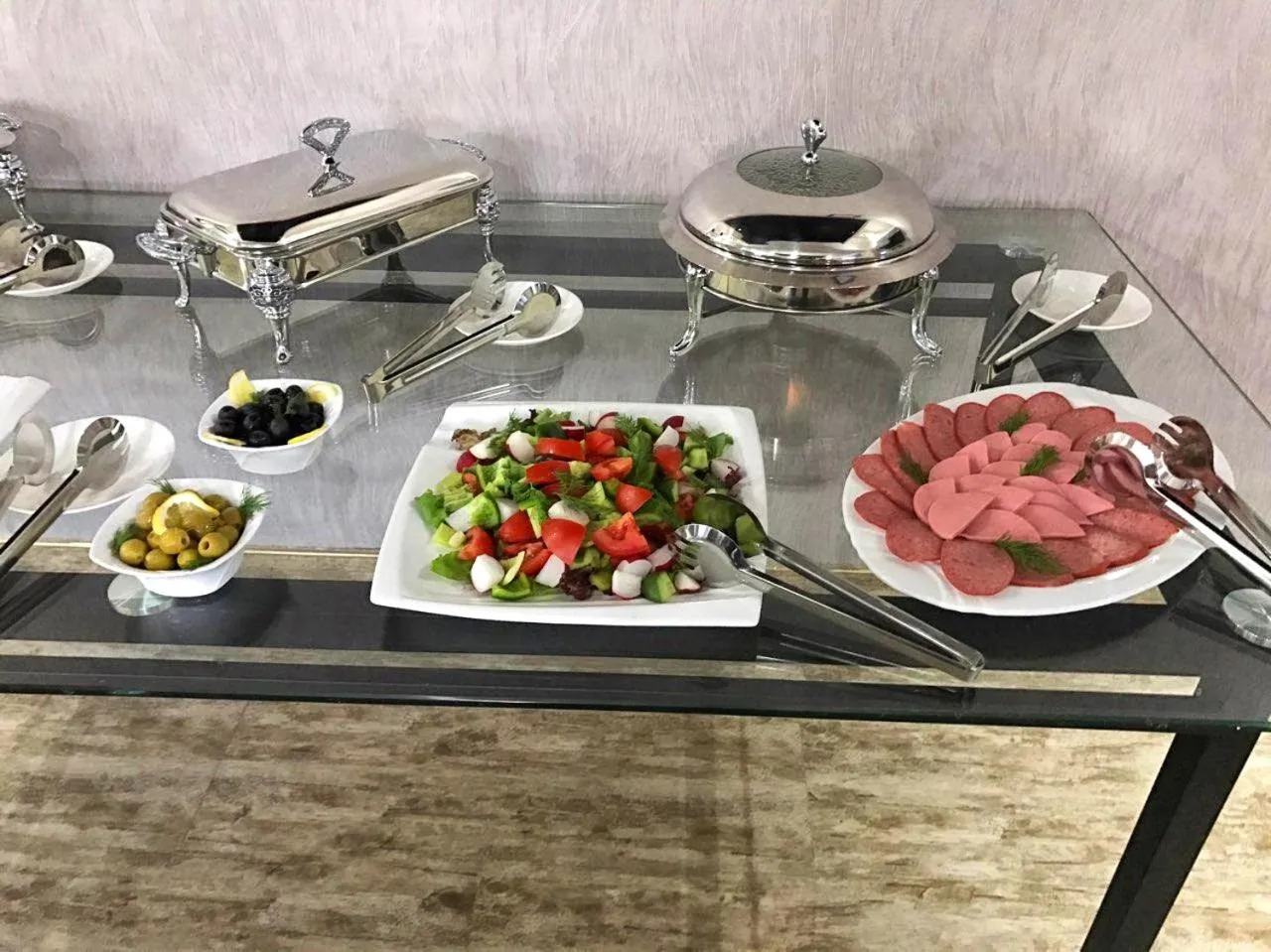 Buffet breakfast in TOURIST INN hotel