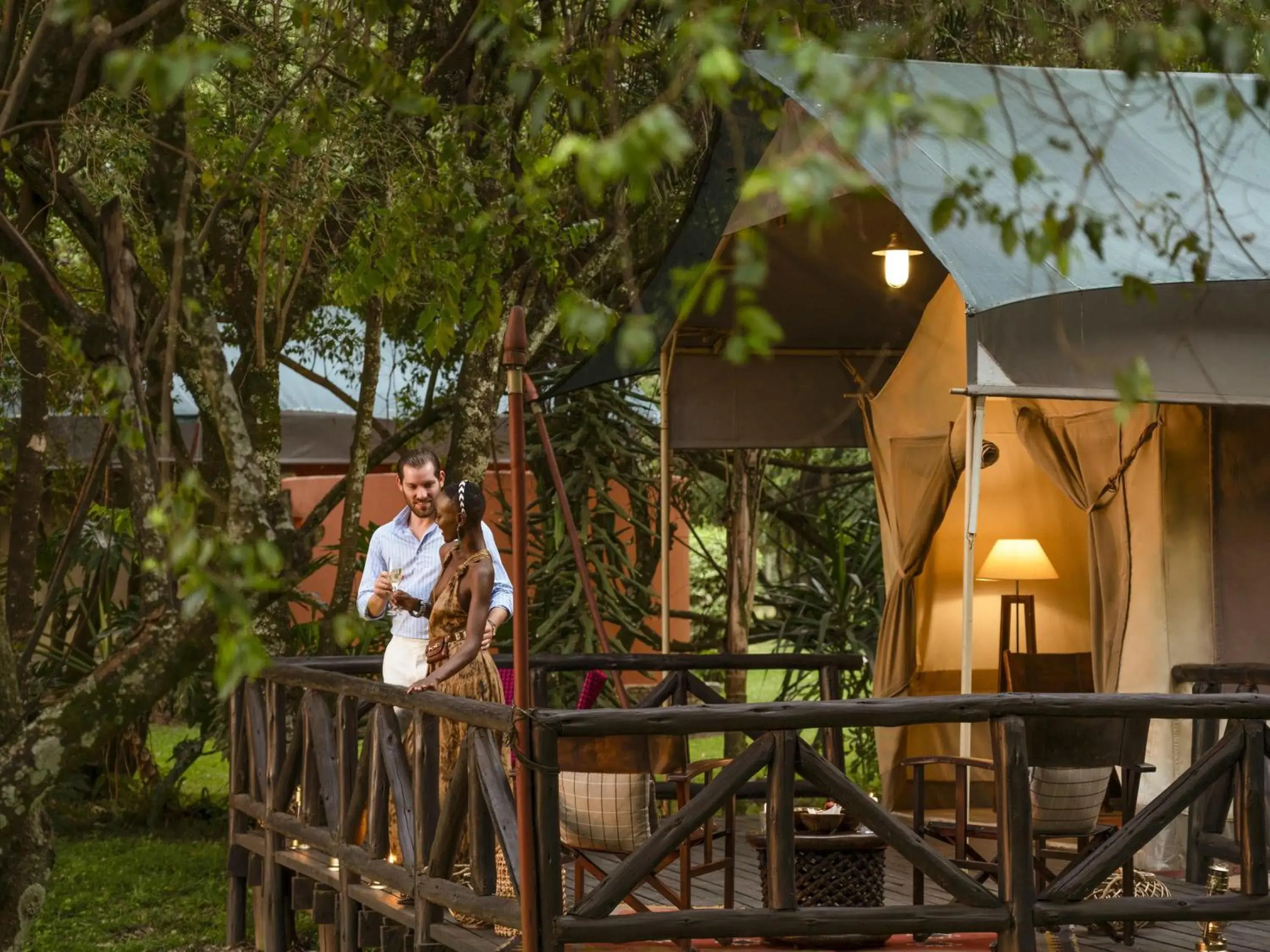 Riverfront Tent with Two Queen Beds - single occupancy in Fairmont Mara Safari Club Riverfront Tent with Two Queen Beds - single occupancy in Fairmont Mara Safari Club