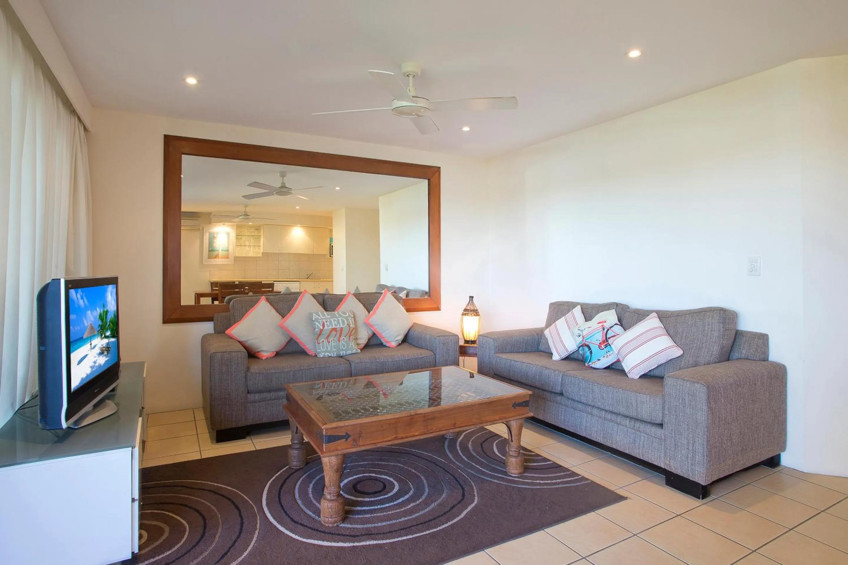 Living room in Noosa Shores Resort