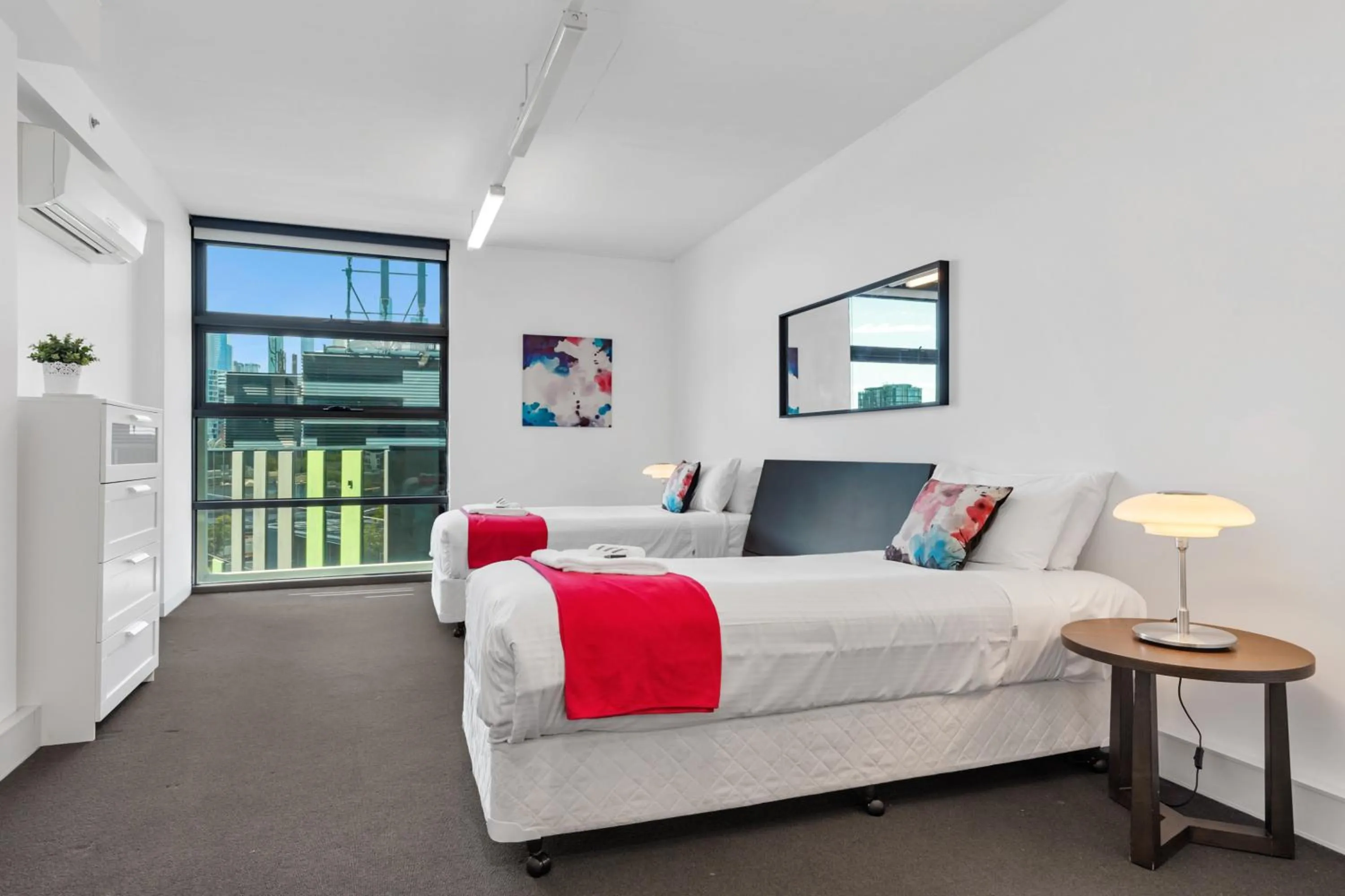 Bedroom, Bed in Docklands Private Collection - City Harbour Apartments