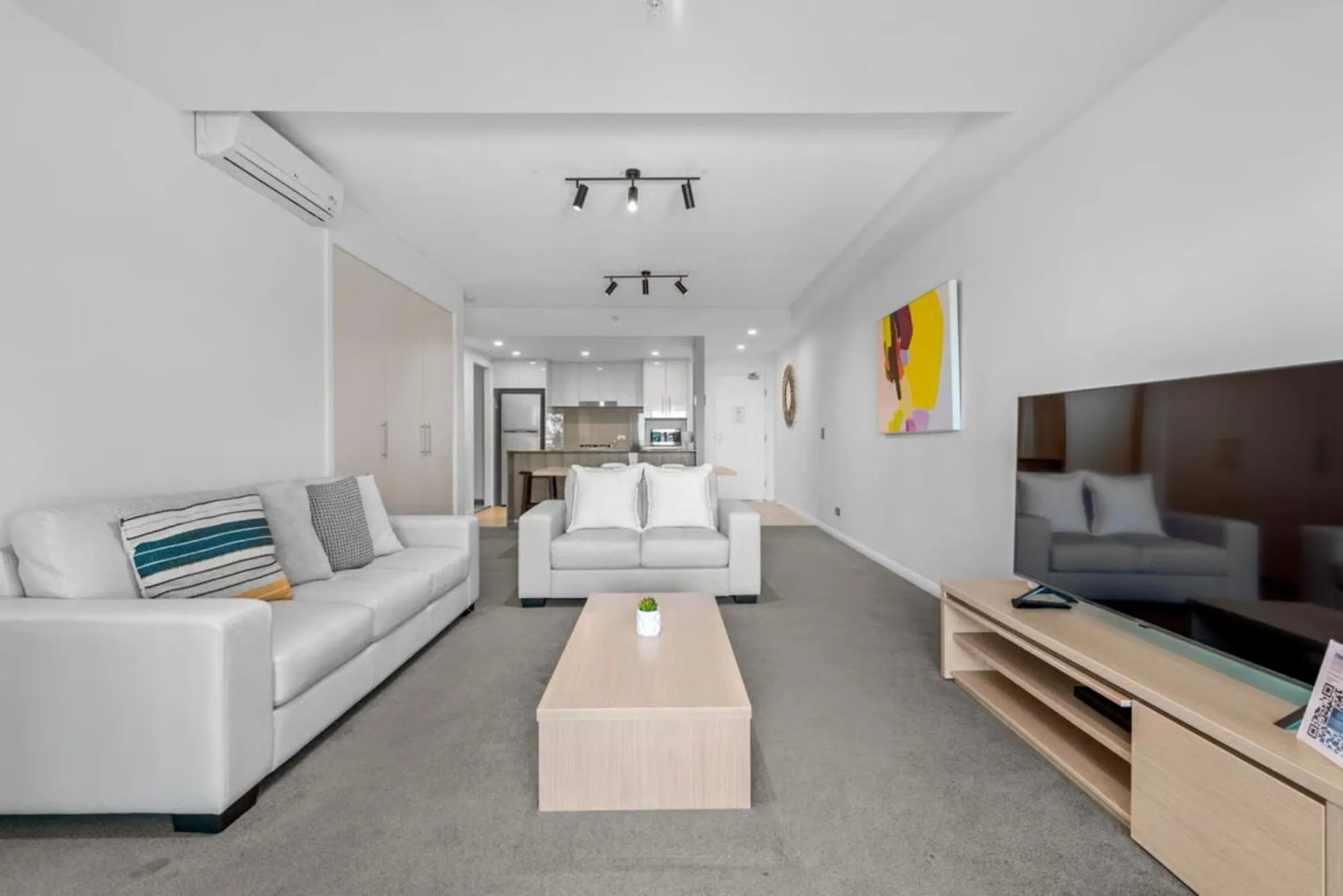 TV and multimedia, Bed in Proximity Waterfront Apartments