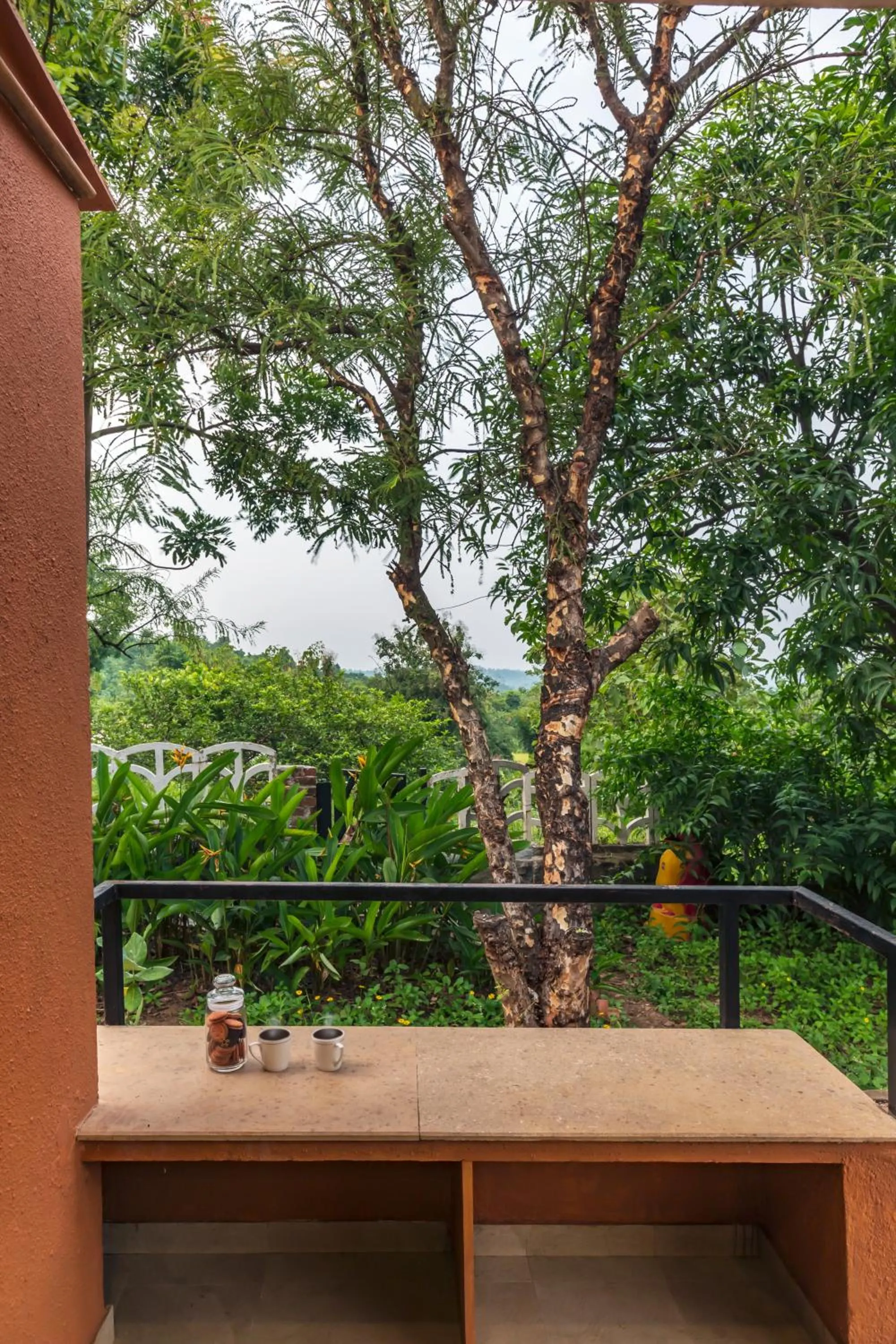 Natural landscape in SaffronStays Ekaant- 3BR pet-friendly pool villa with lawn, games & river walk in gated community near Mumbai