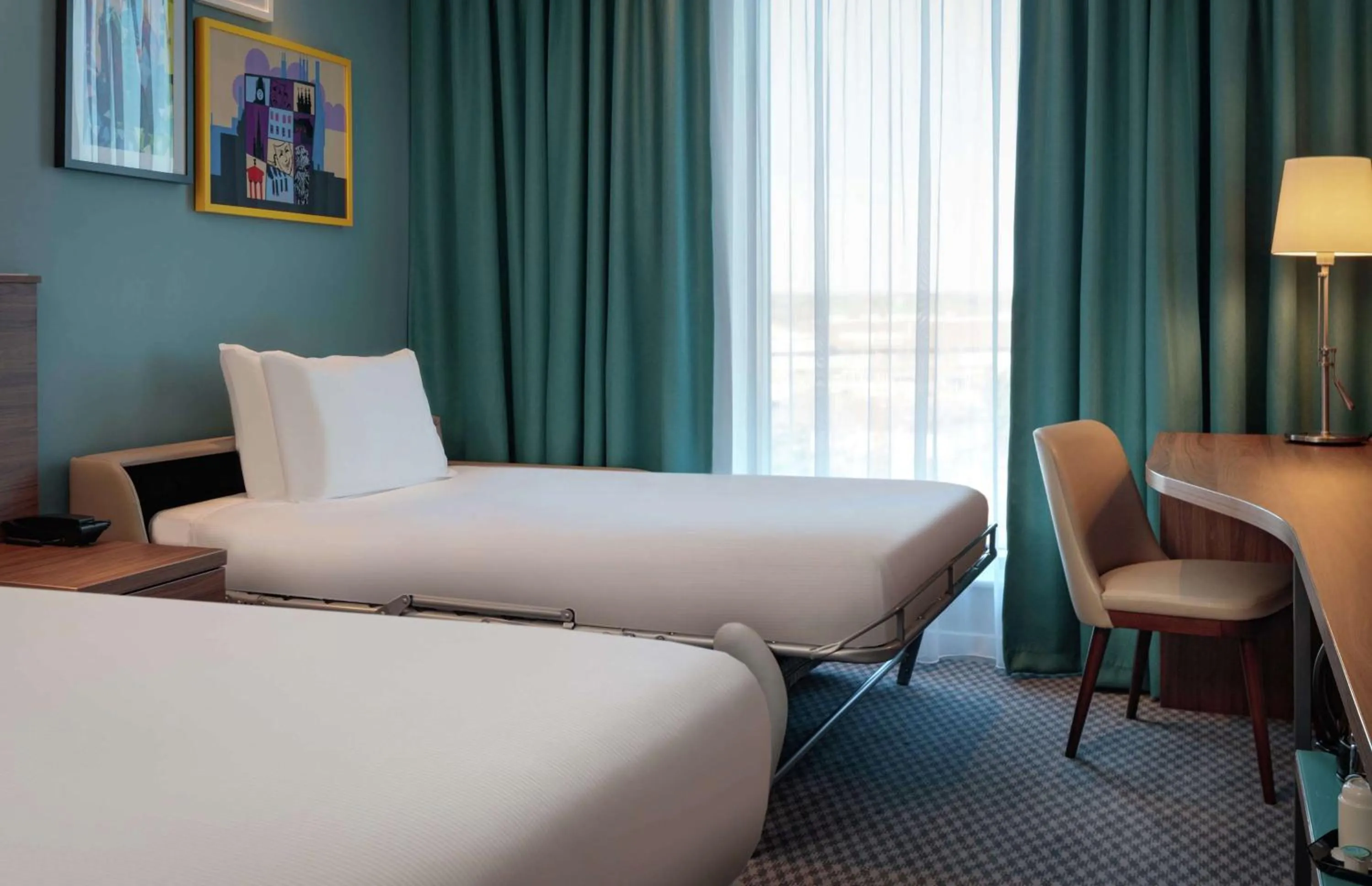 Bedroom, Bed in Hampton By Hilton Edinburgh Airport