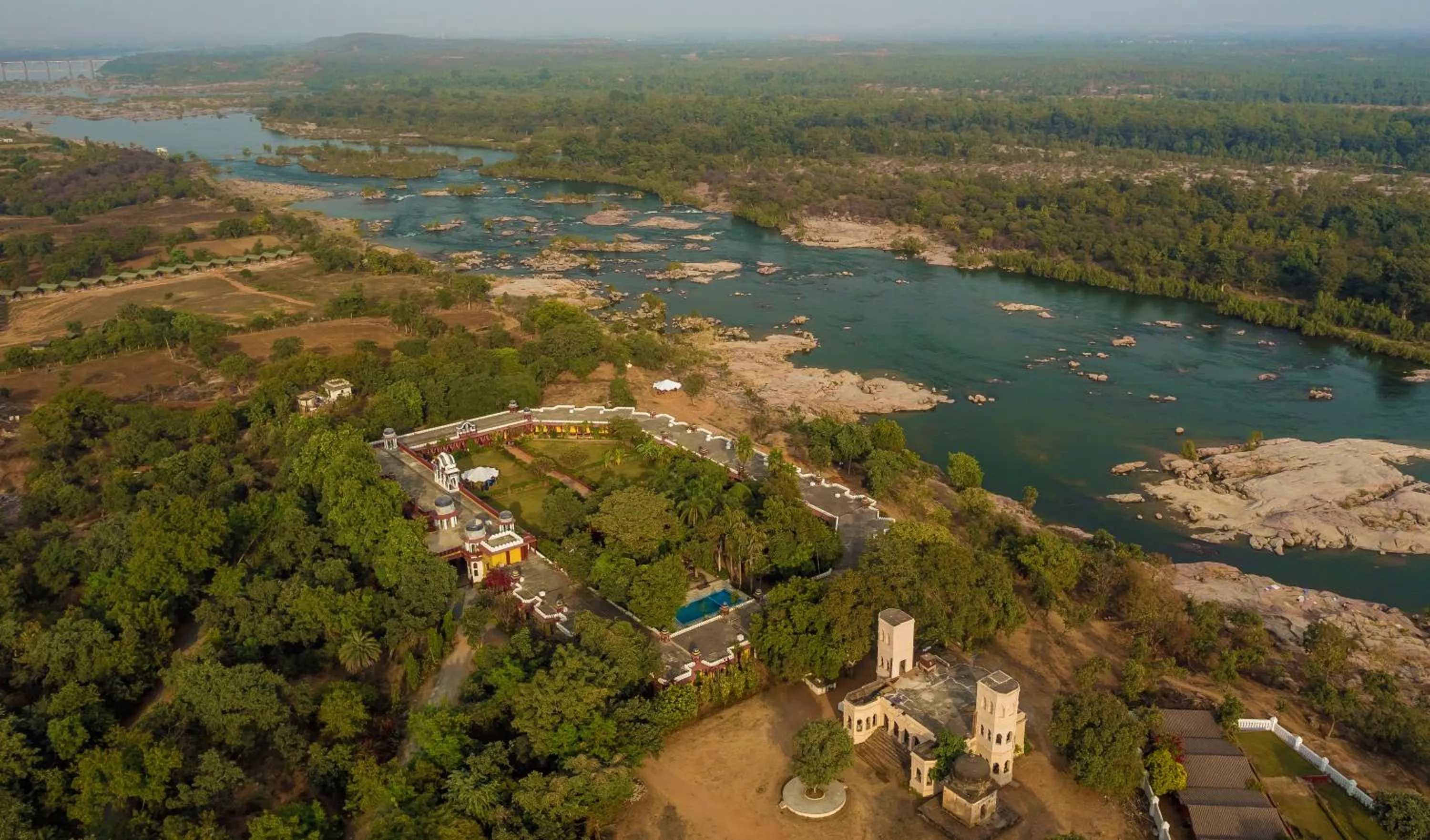 Bird's eye view in Bundelkhand Riverside