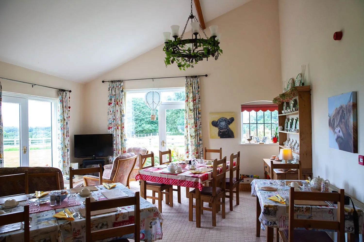 Dining area in Higher Farm