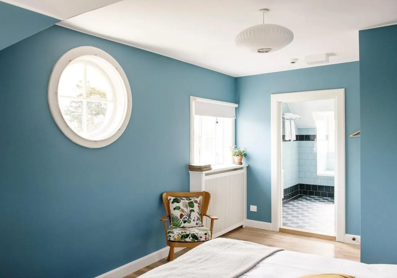 Bed in Hotel Hornbækhus