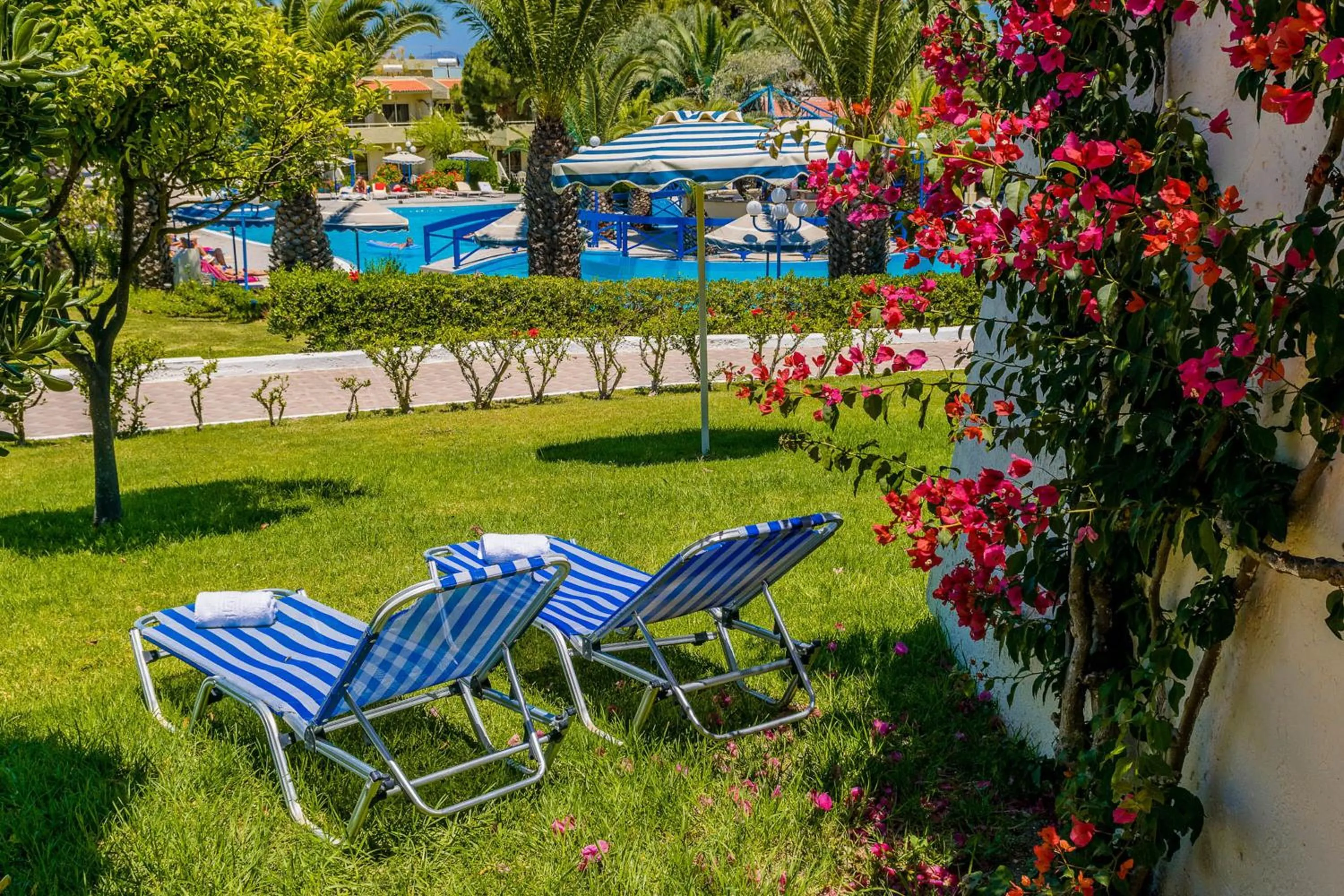 Garden view in Filerimos Village Hotel