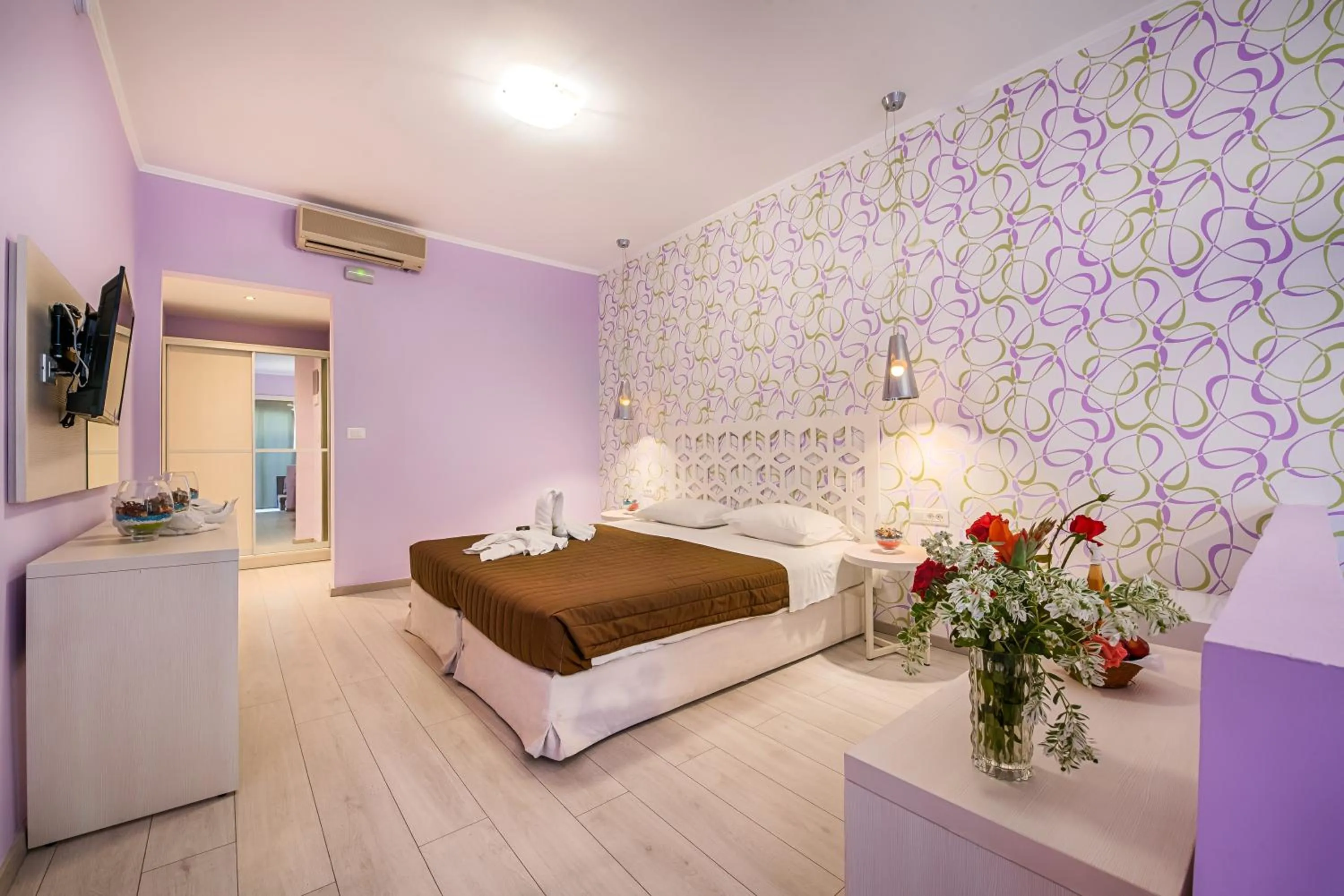 Photo of the whole room, Bed in Filerimos Village Hotel