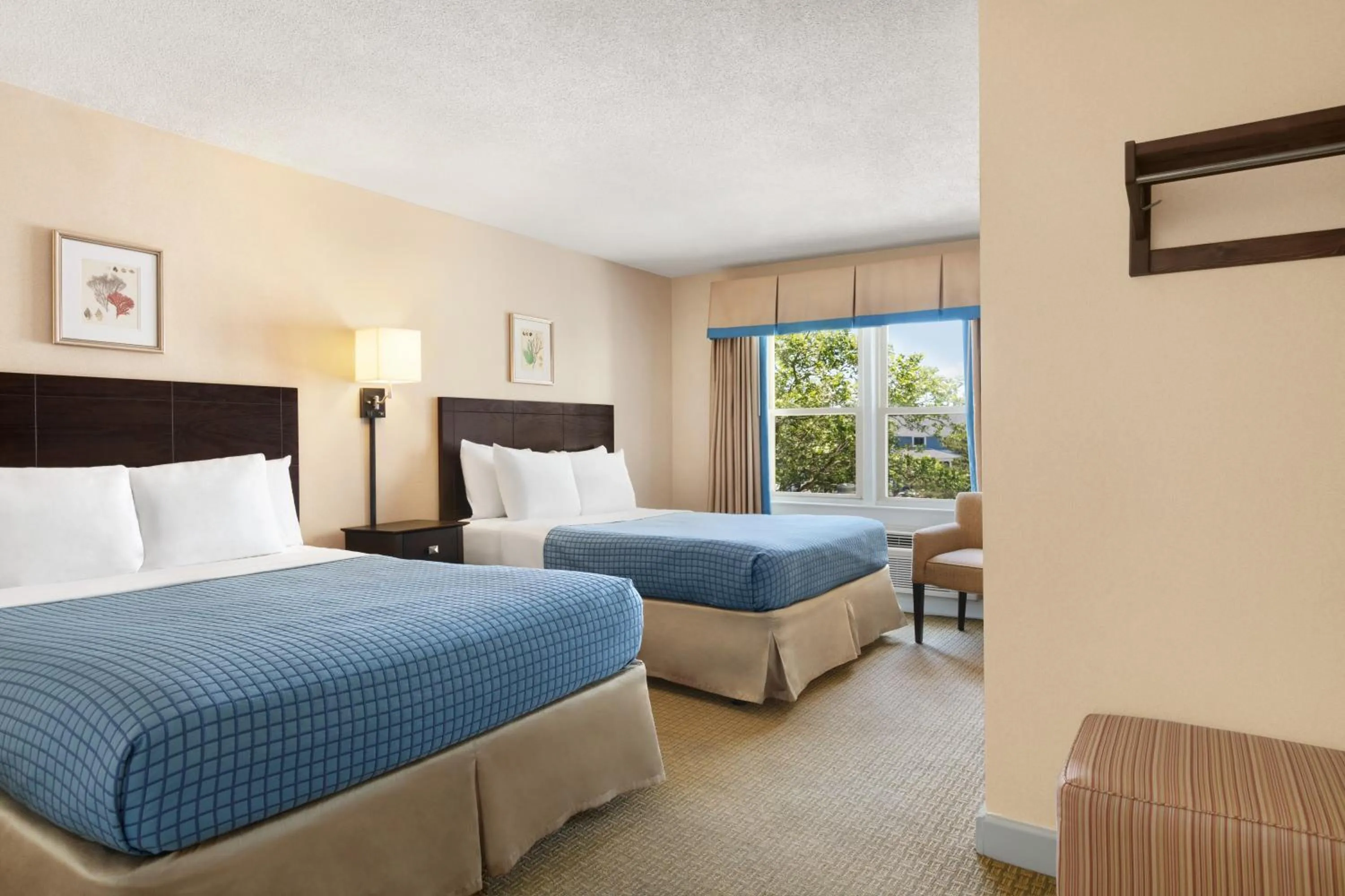 Bed in Harrison Hall Hotel