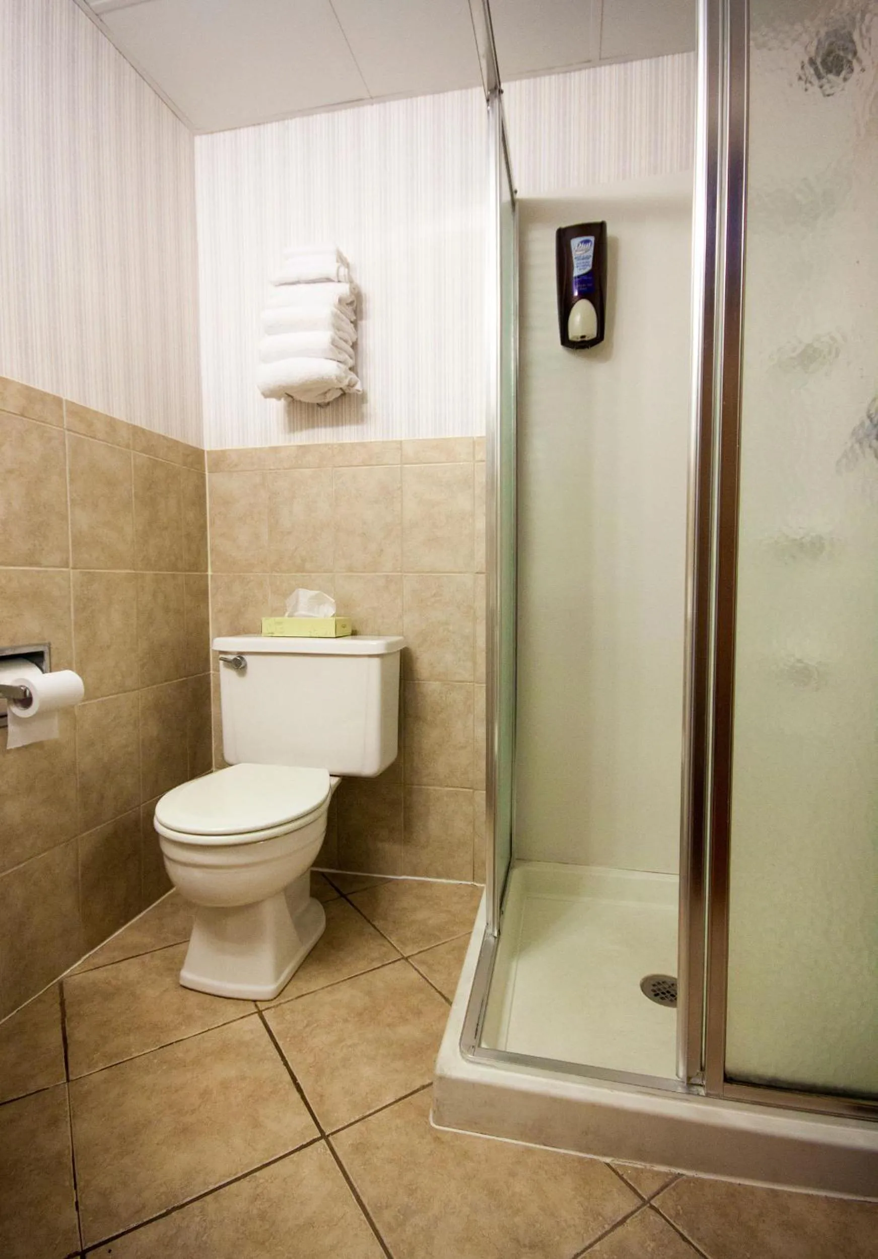 Shower in Harrison Hall Hotel