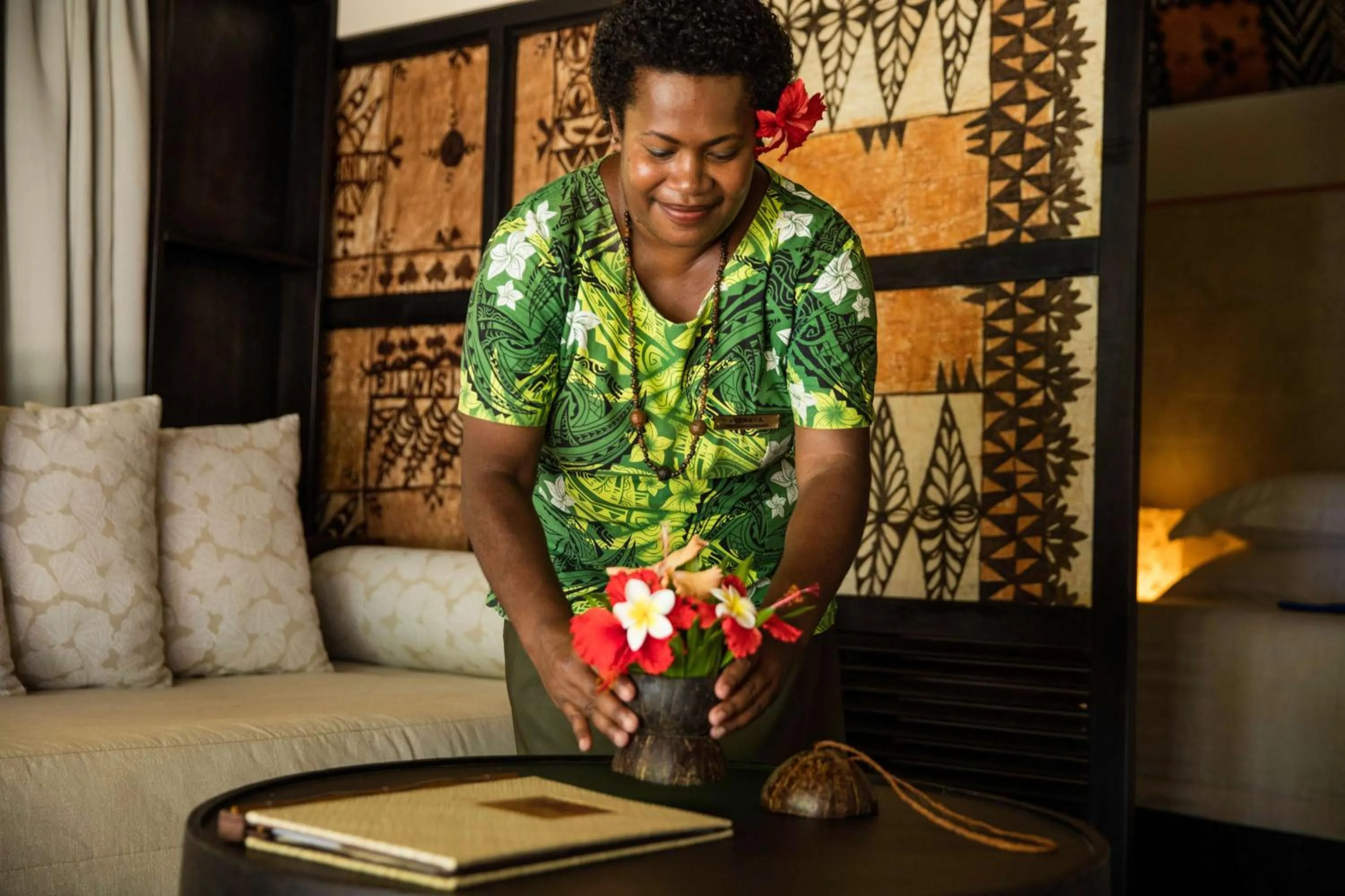 Living room in Castaway Island, Fiji