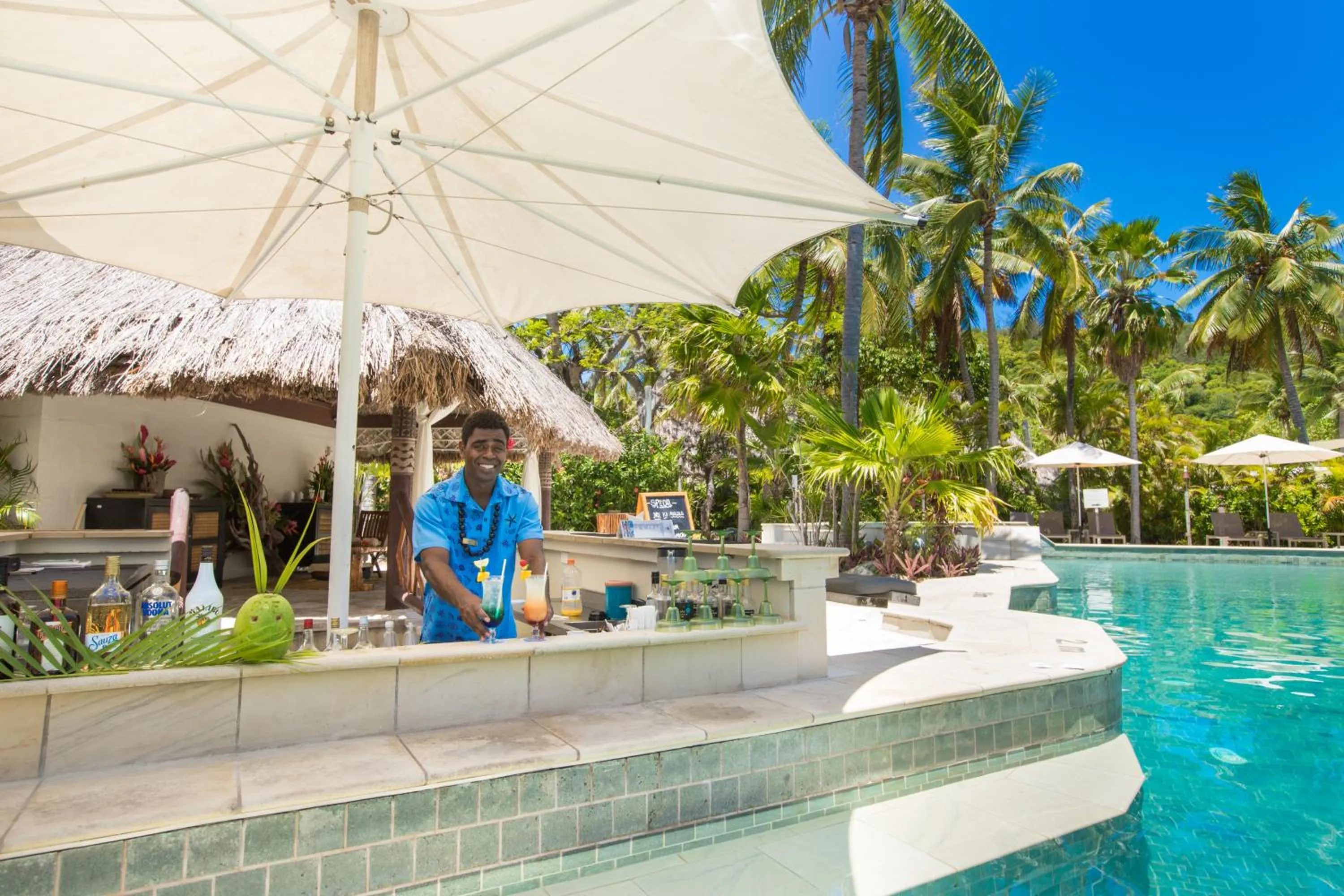 Swimming pool in Castaway Island, Fiji