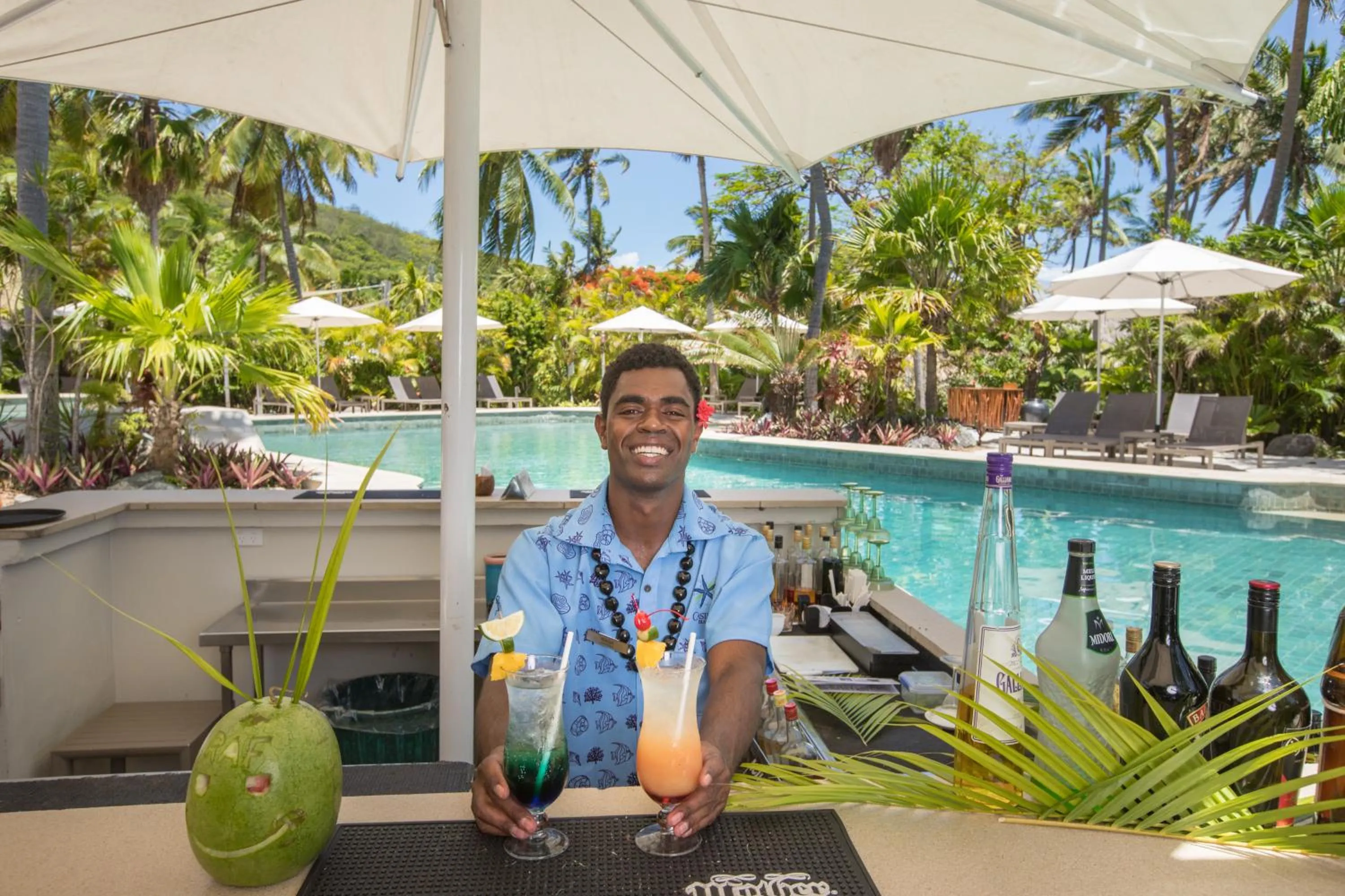 Swimming pool in Castaway Island, Fiji